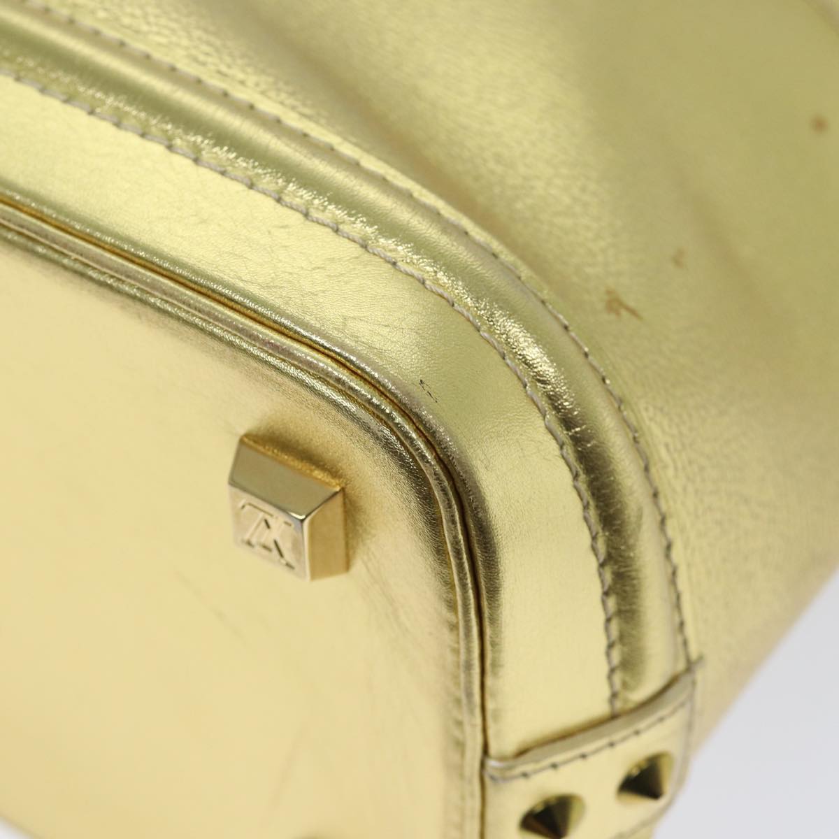 LOUIS VUITTON Suhari Lockit PM Hand Bag Leather Gold All M95433 LV 71447