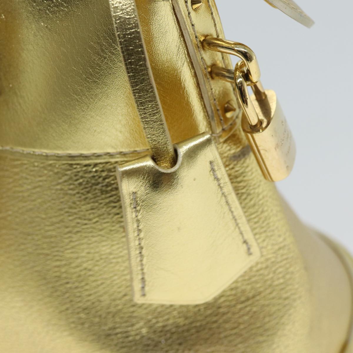 LOUIS VUITTON Suhari Lockit PM Hand Bag Leather Gold All M95433 LV 71447