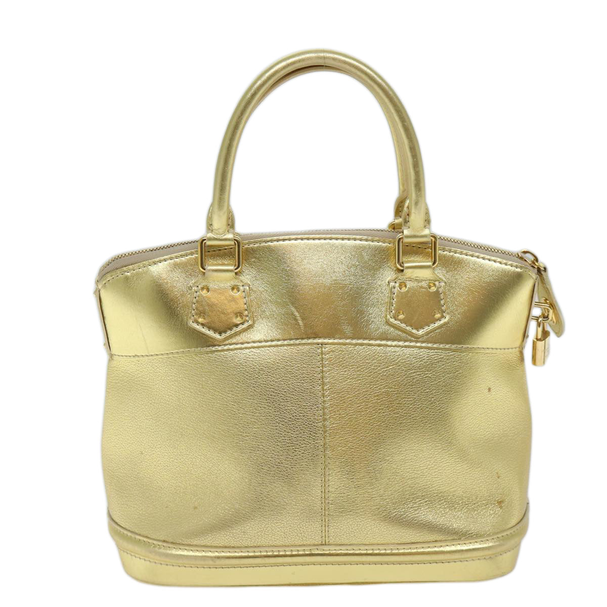LOUIS VUITTON Suhari Lockit PM Hand Bag Leather Gold All M95433 LV 71447