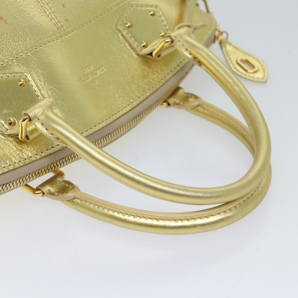 LOUIS VUITTON Suhari Lockit PM Hand Bag Leather Gold All M95433 LV 71447