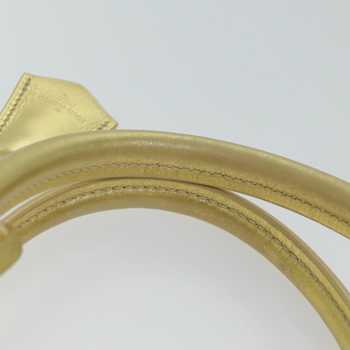 LOUIS VUITTON Suhari Lockit PM Hand Bag Leather Gold All M95433 LV 71447