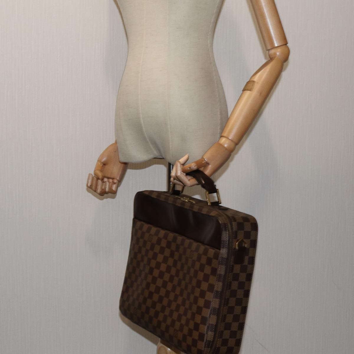 LOUIS VUITTON Damier Ebene Canvas Ordinatur Savana Bag 2way N53355 LV 71452