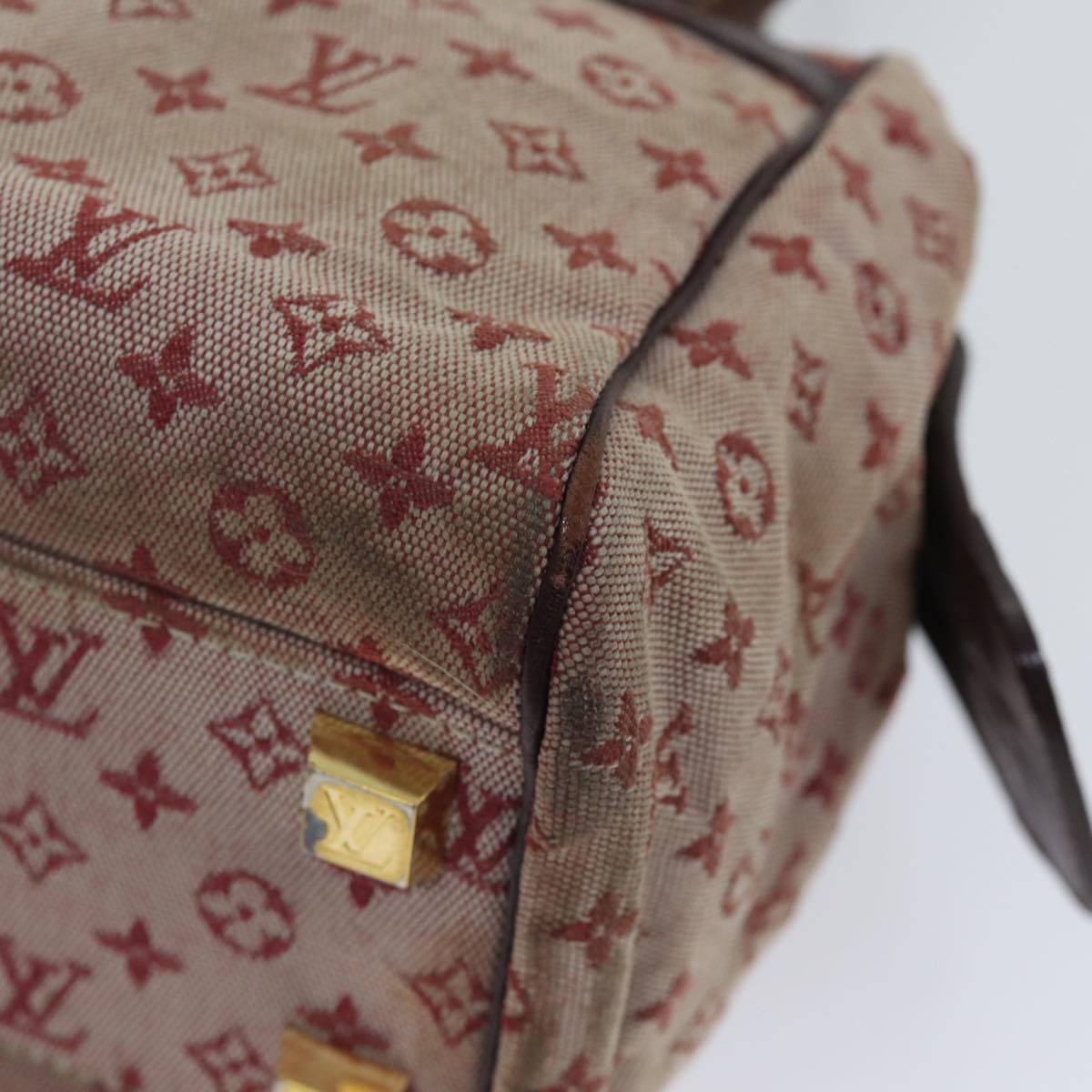 LOUIS VUITTON Monogram Mini Josephine PM Hand Bag Red M92216 LV 71462