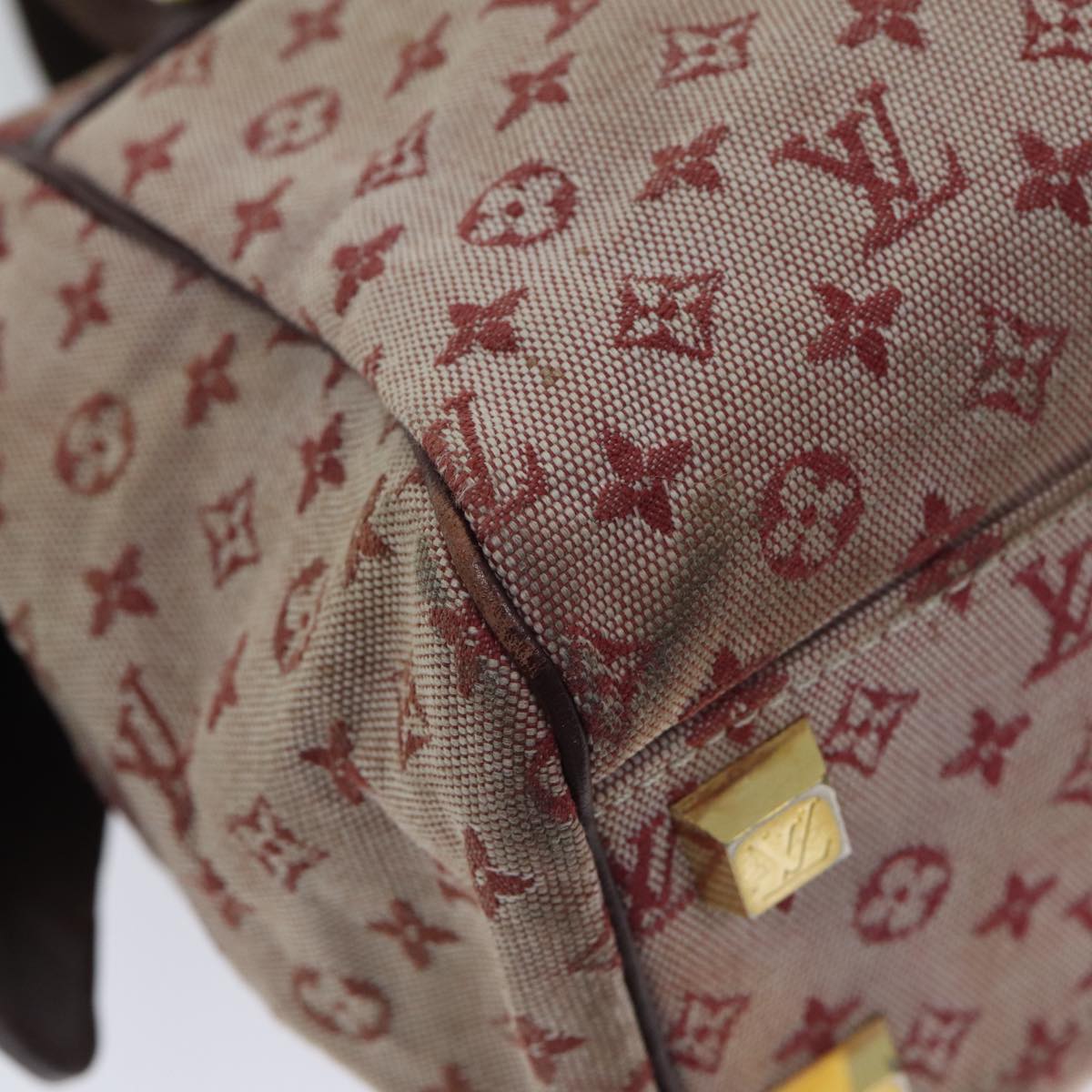 LOUIS VUITTON Monogram Mini Josephine PM Hand Bag Red M92216 LV 71462