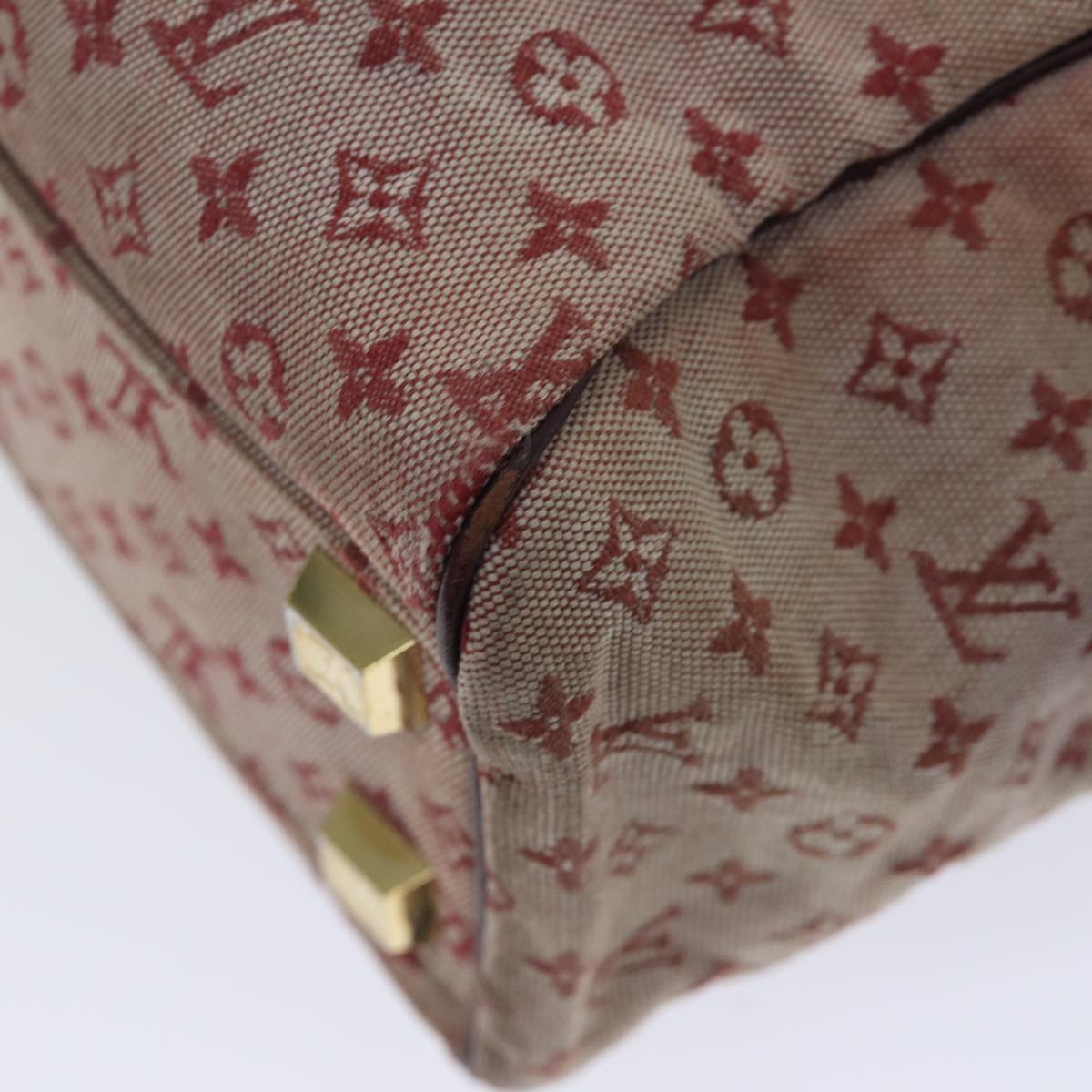 LOUIS VUITTON Monogram Mini Josephine PM Hand Bag Red M92216 LV 71462