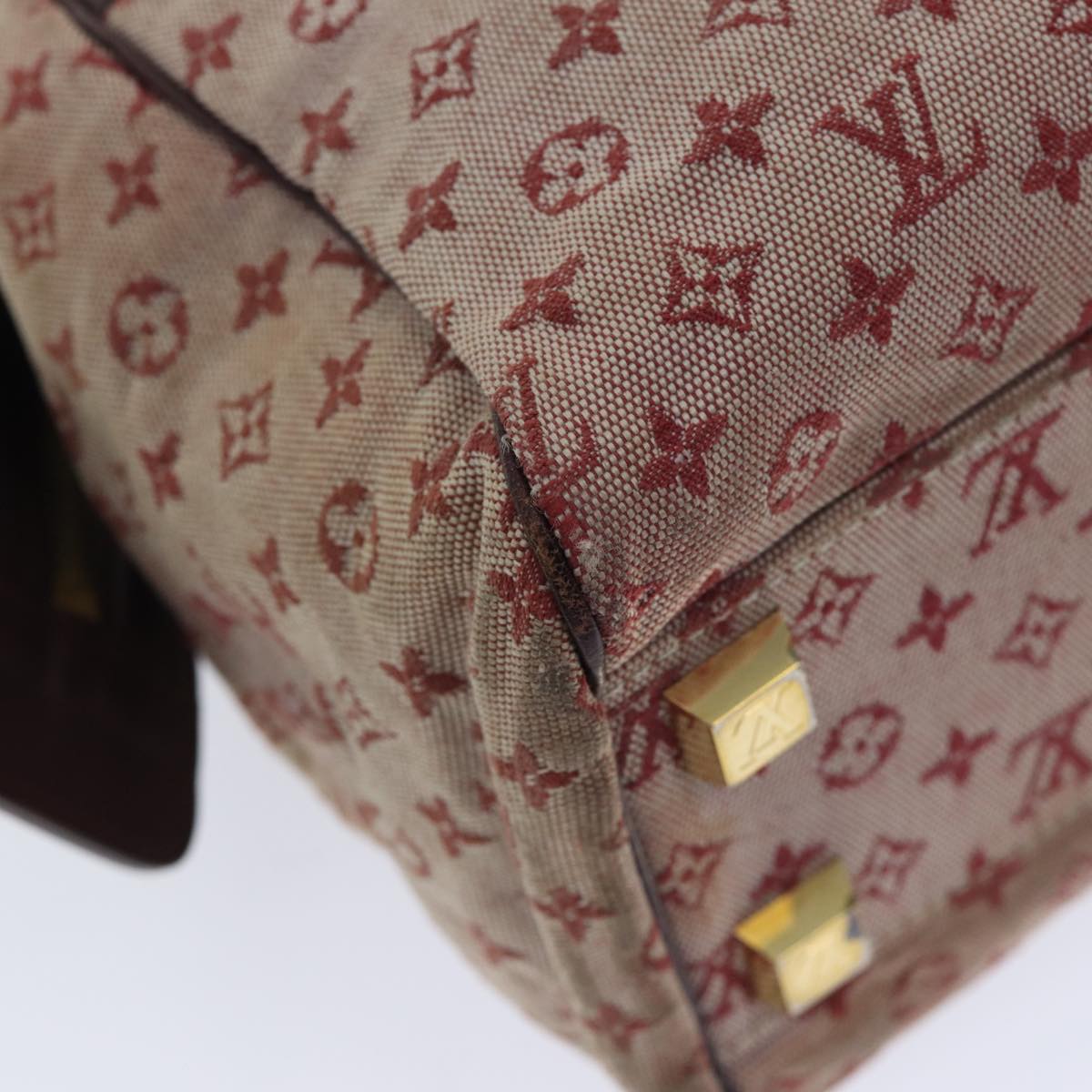 LOUIS VUITTON Monogram Mini Josephine PM Hand Bag Red M92216 LV 71462