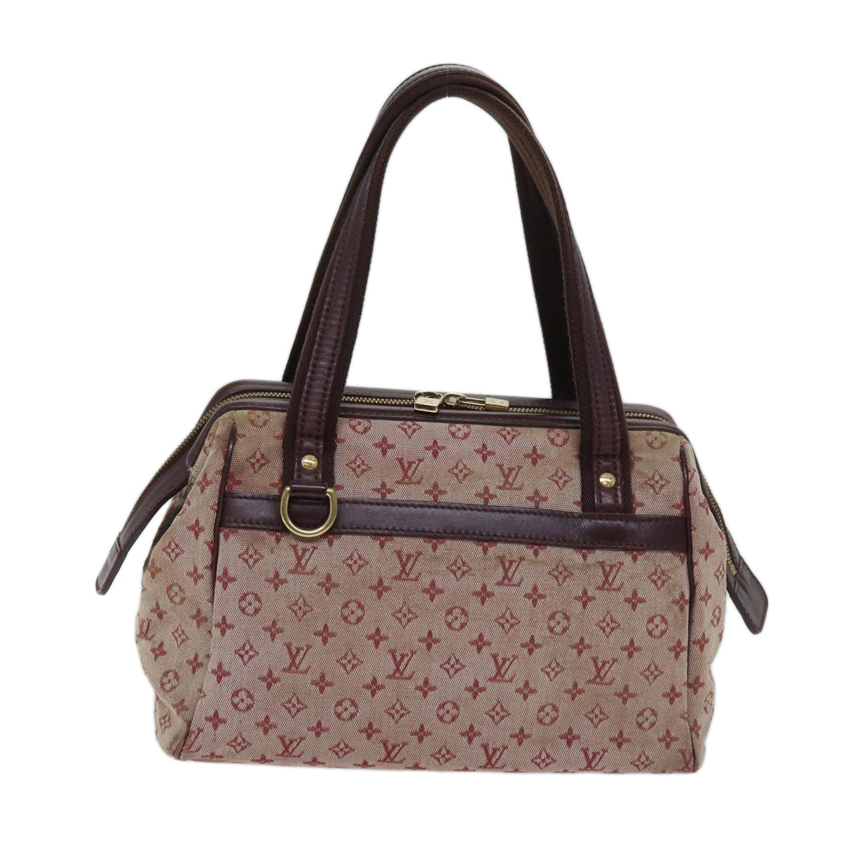 LOUIS VUITTON Monogram Mini Josephine PM Hand Bag Red M92216 LV 71462
