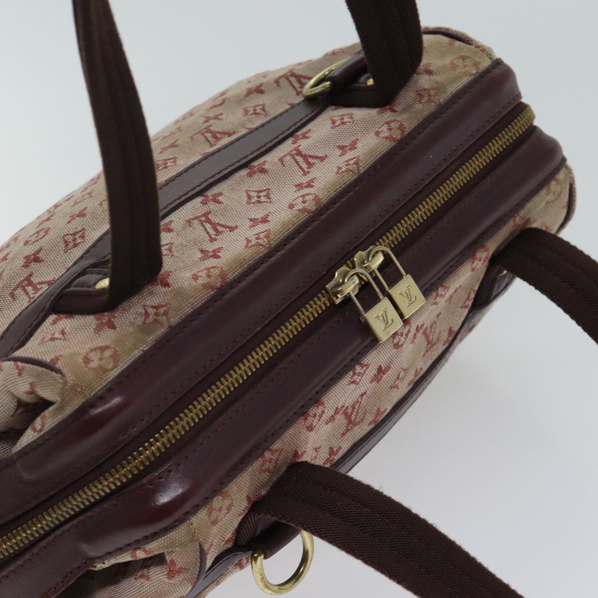 LOUIS VUITTON Monogram Mini Josephine PM Hand Bag Red M92216 LV 71462