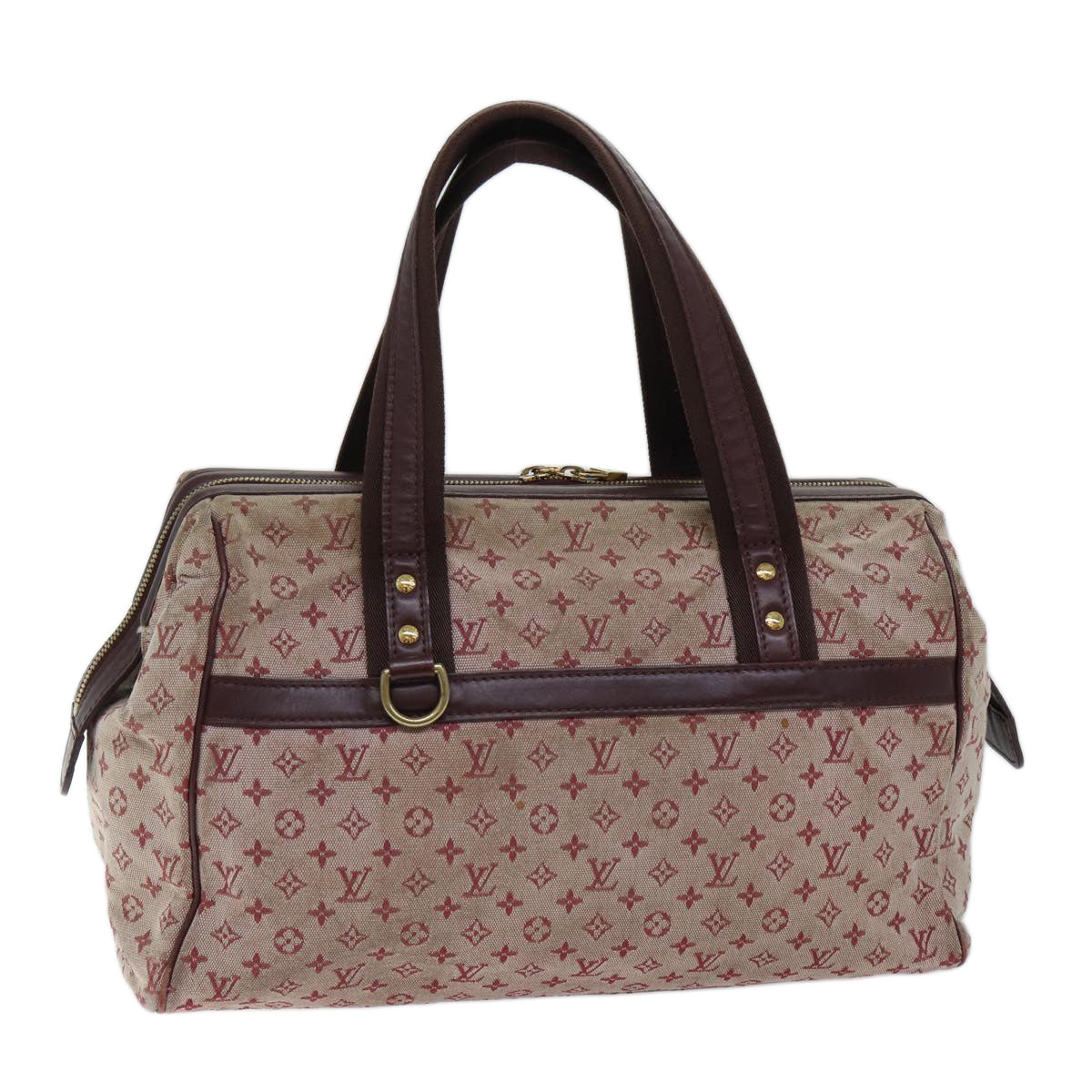 LOUIS VUITTON Monogram Mini Josephine GM Hand Bag Red M92311 LV 71463