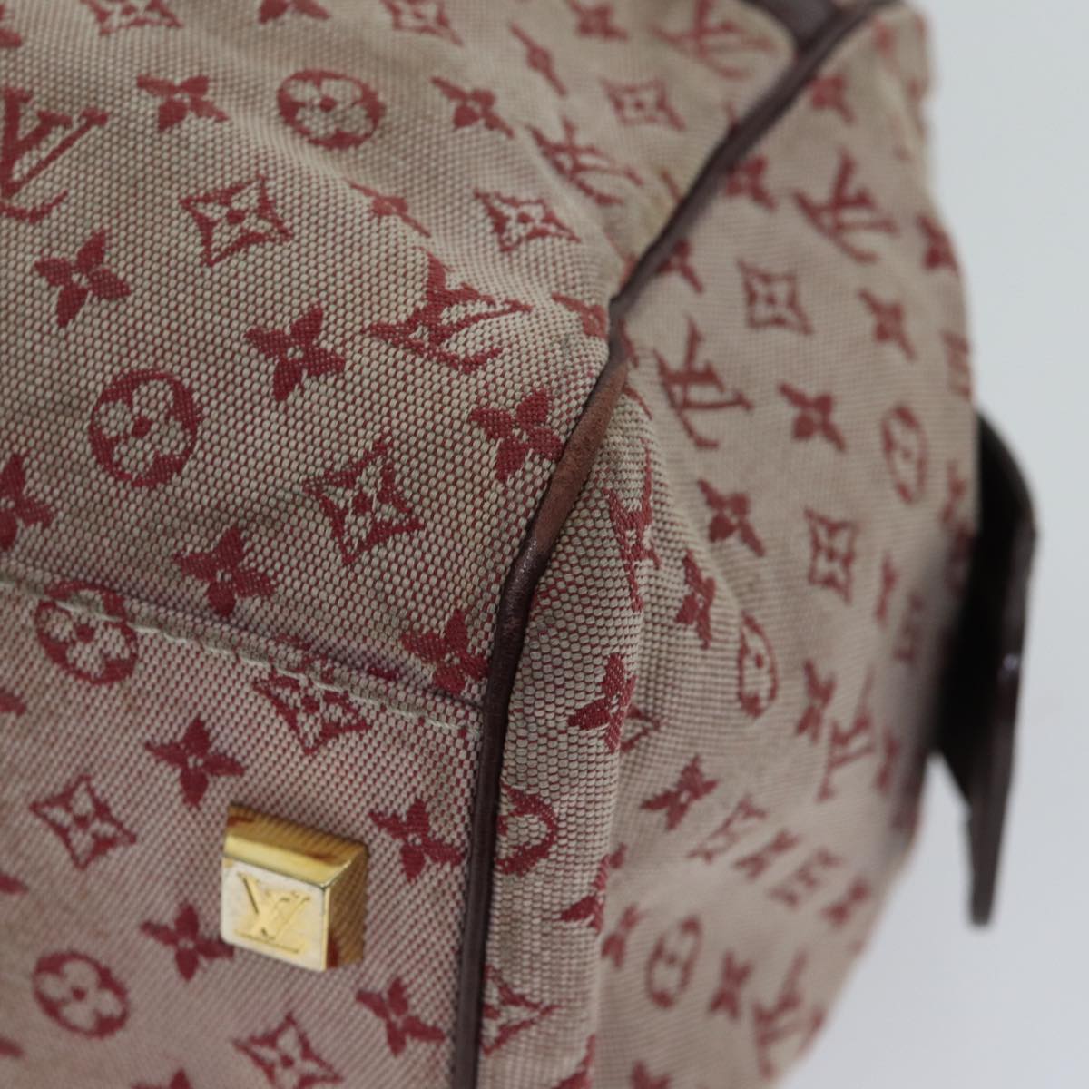 LOUIS VUITTON Monogram Mini Josephine GM Hand Bag Red M92311 LV 71463