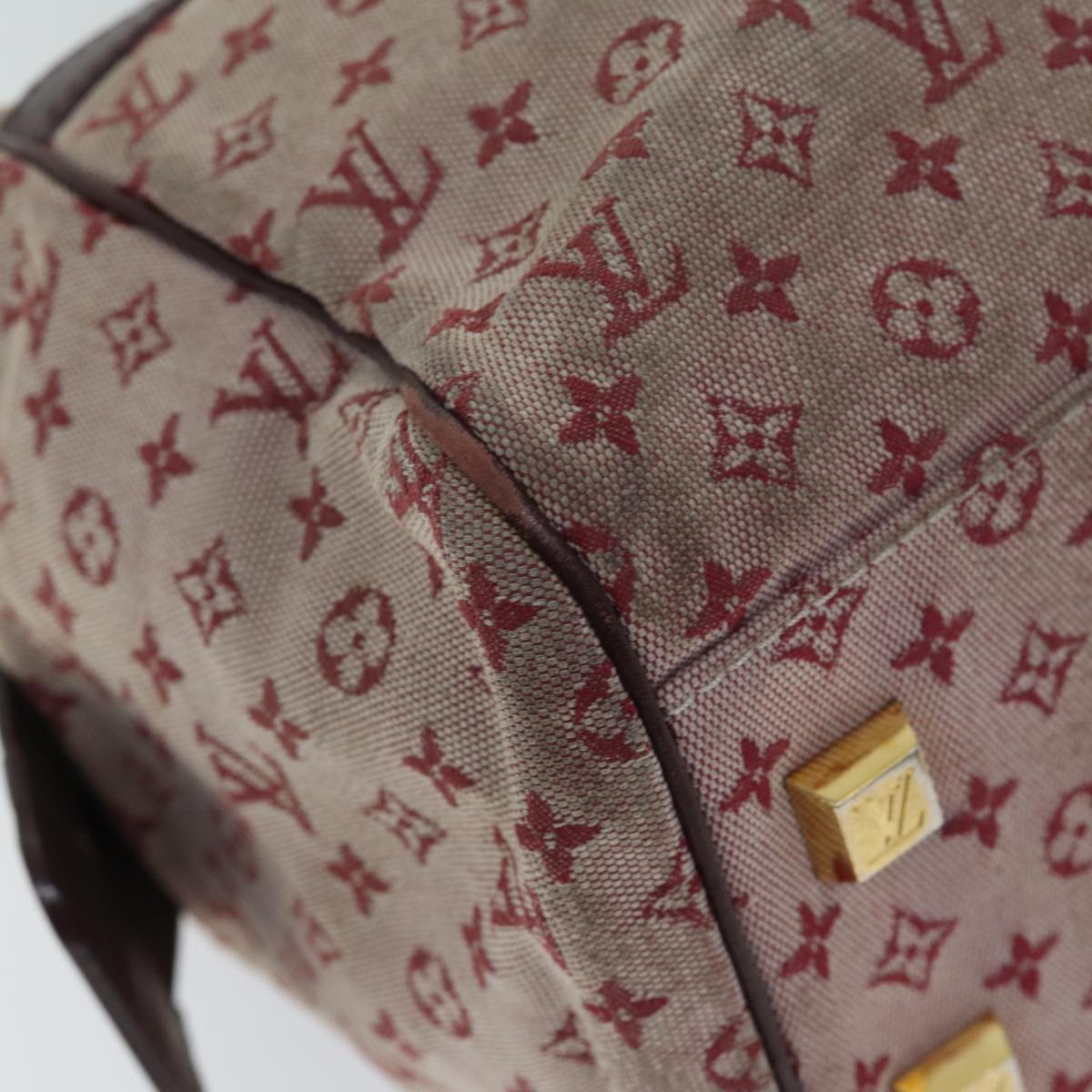 LOUIS VUITTON Monogram Mini Josephine GM Hand Bag Red M92311 LV 71463