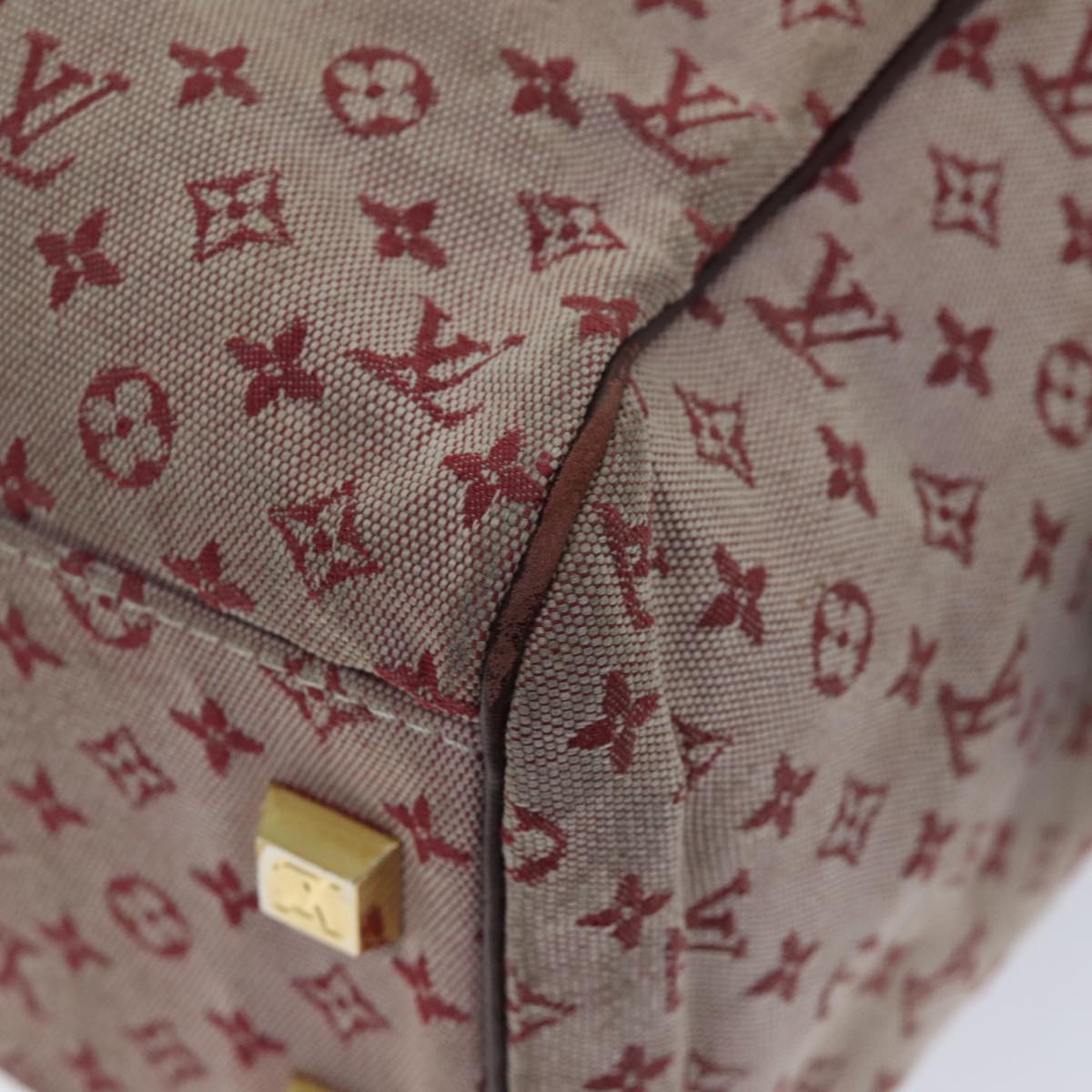 LOUIS VUITTON Monogram Mini Josephine GM Hand Bag Red M92311 LV 71463