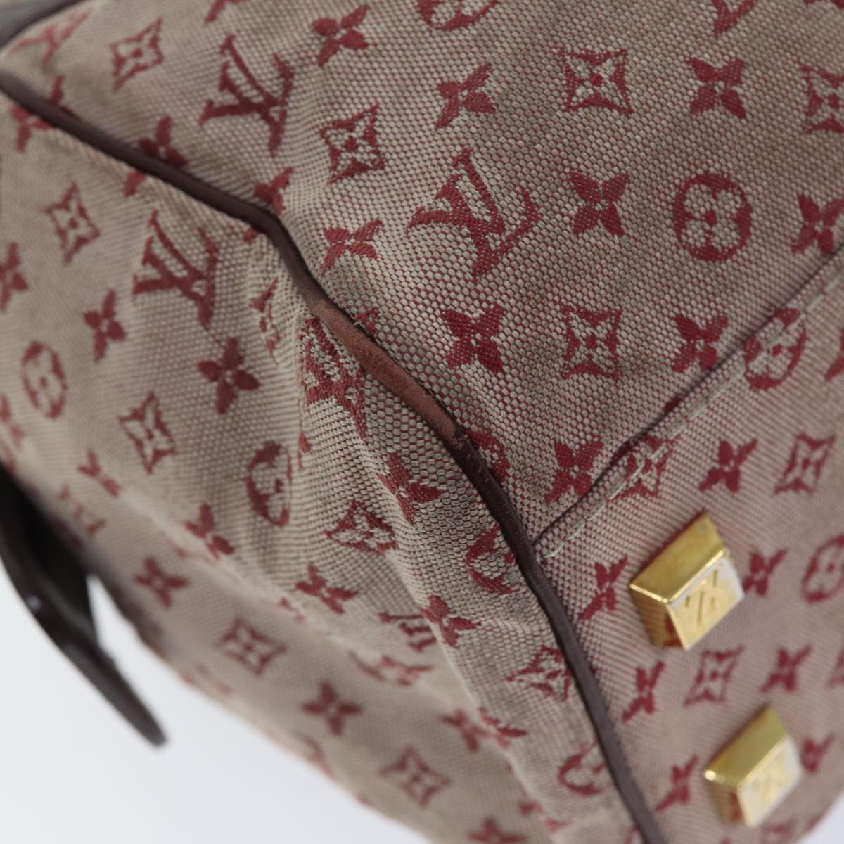 LOUIS VUITTON Monogram Mini Josephine GM Hand Bag Red M92311 LV 71463