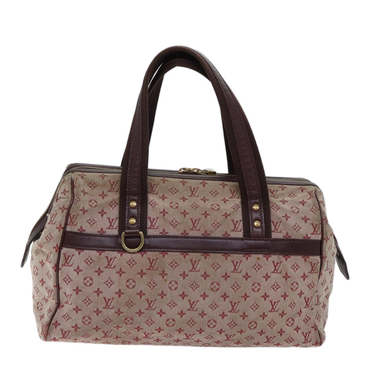 LOUIS VUITTON Monogram Mini Josephine GM Hand Bag Red M92311 LV 71463