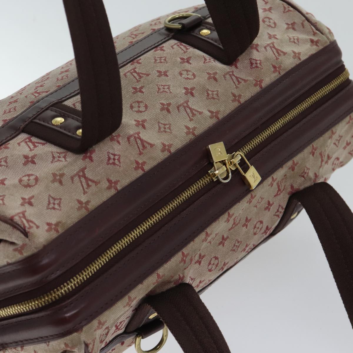 LOUIS VUITTON Monogram Mini Josephine GM Hand Bag Red M92311 LV 71463
