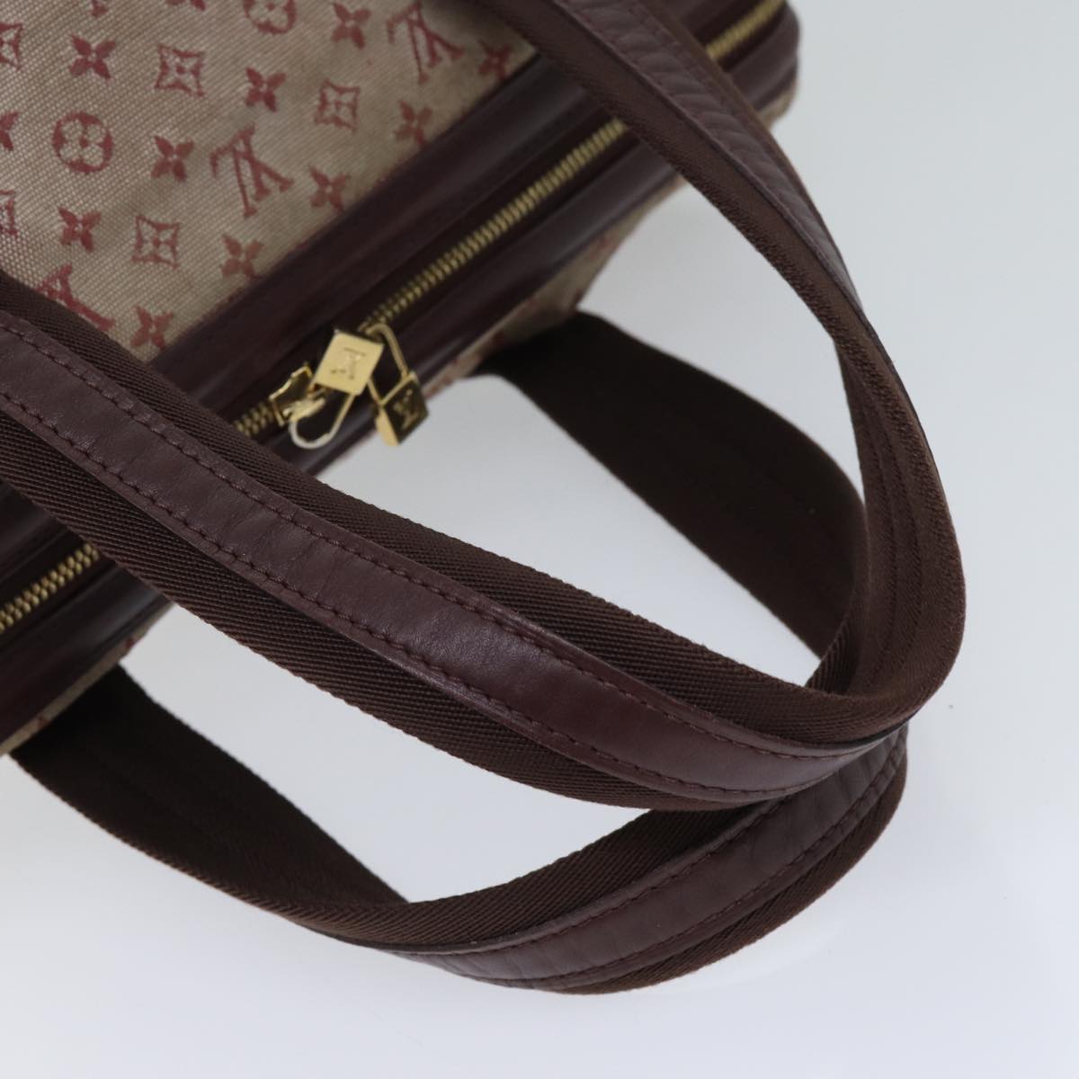 LOUIS VUITTON Monogram Mini Josephine GM Hand Bag Red M92311 LV 71463