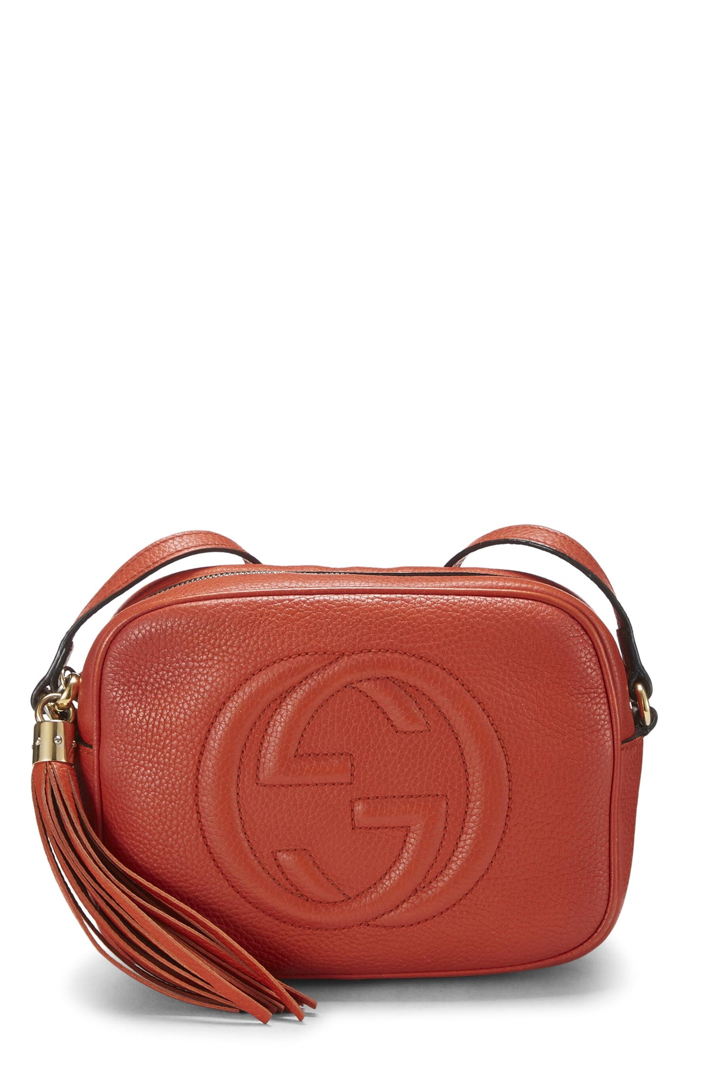 Gucci,  Orange Grained Leather Soho Disco, Orange