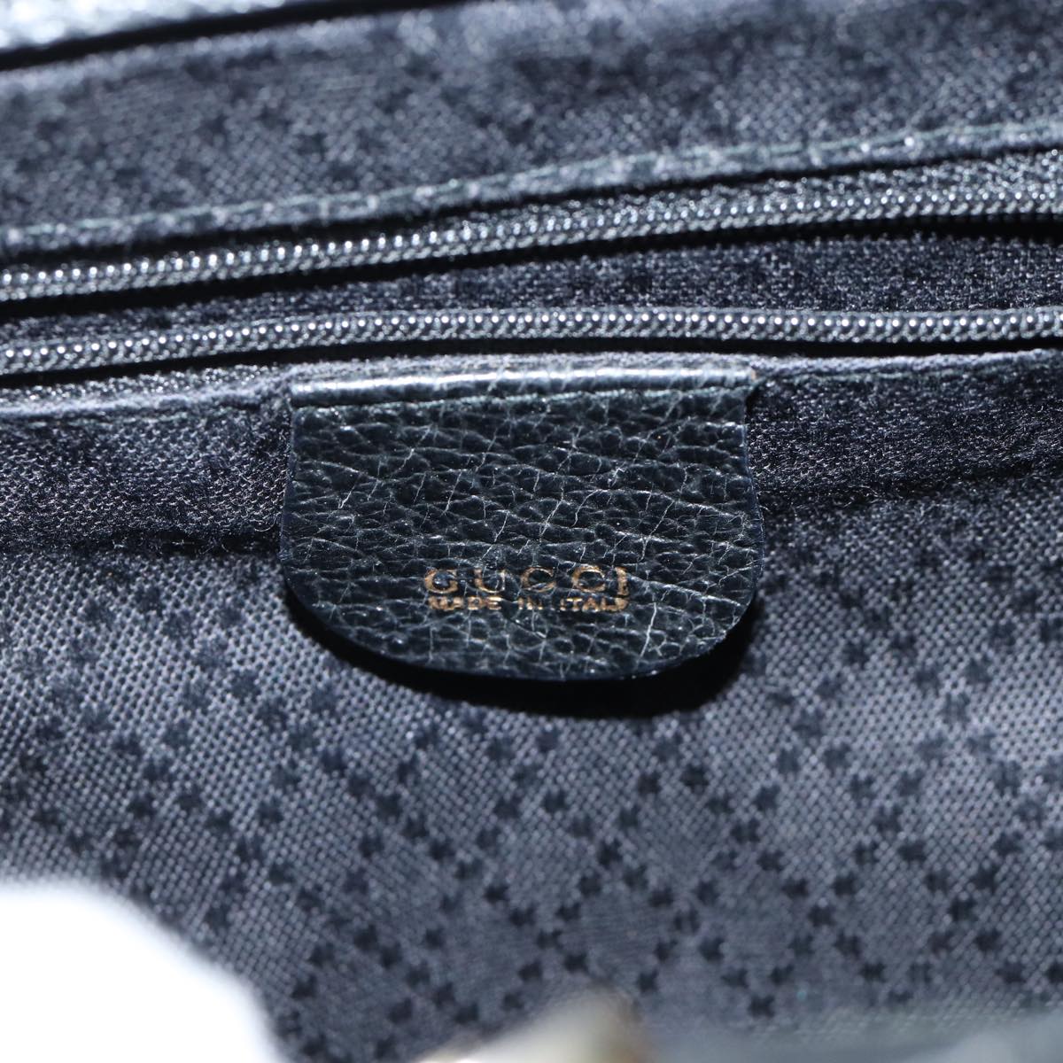 GUCCI Bamboo Hand Bag Suede 2way Black 000 122 0316 71504