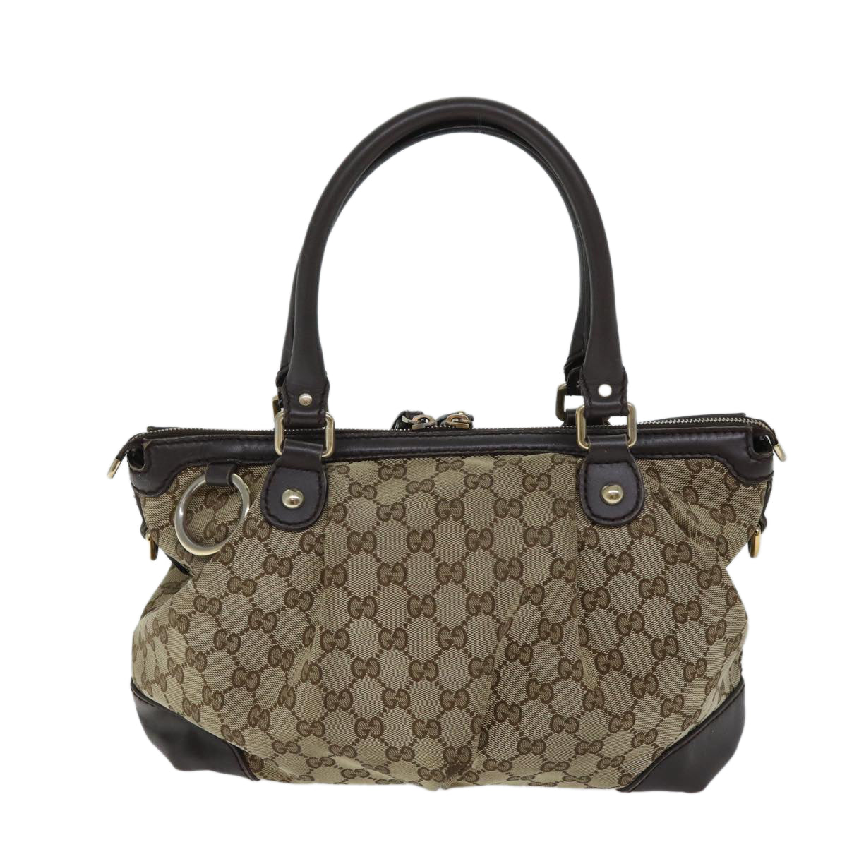 GUCCI GG Canvas Hand Bag Beige 247902 71513