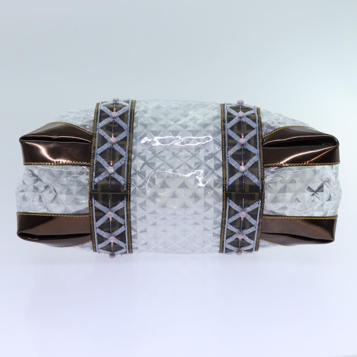 FENDI Hand Bag Vinyl Clear 71555