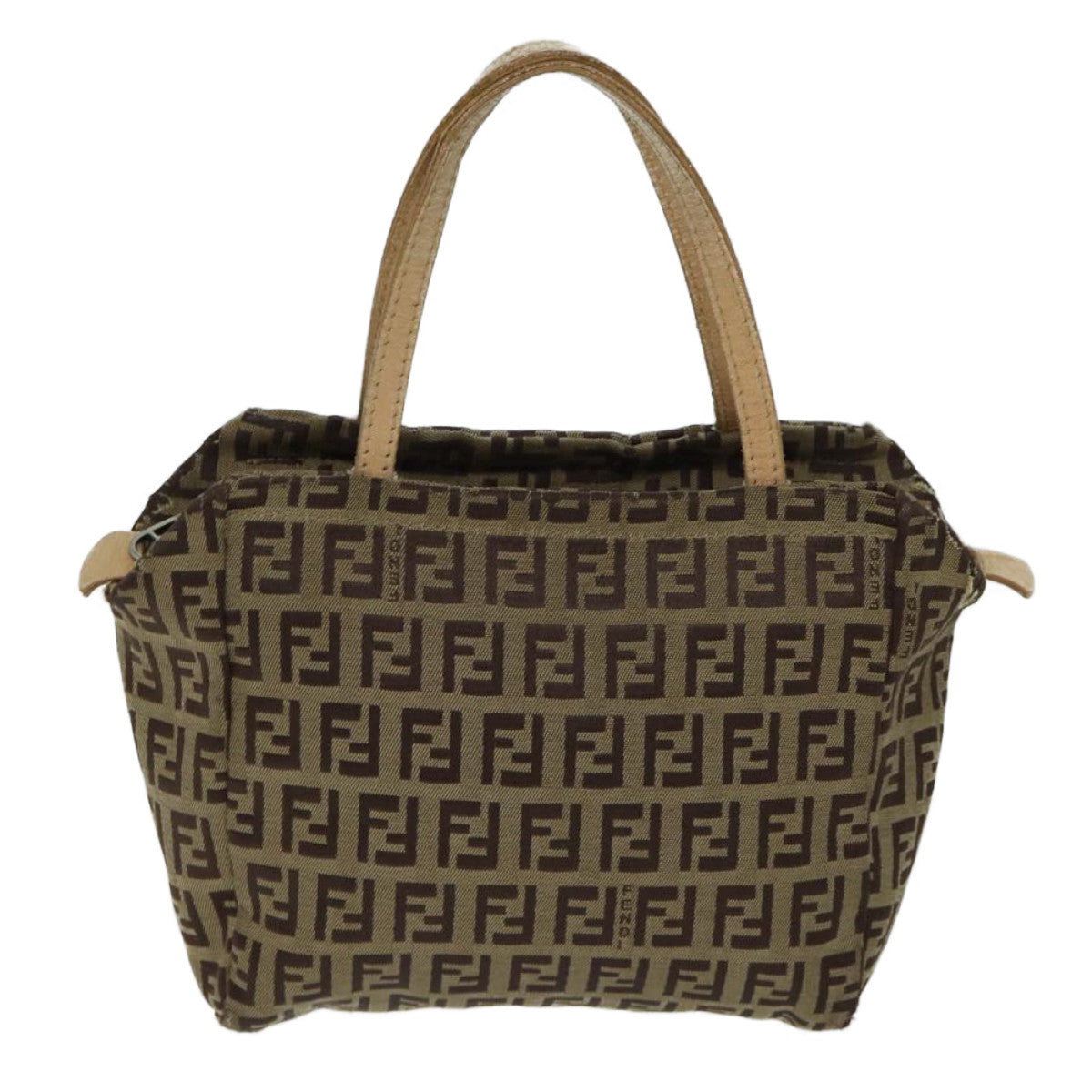 FENDI Zucchino Canvas Hand Bag Beige 71559