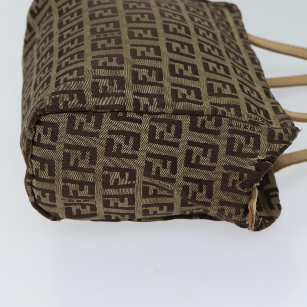FENDI Zucchino Canvas Hand Bag Beige 71559