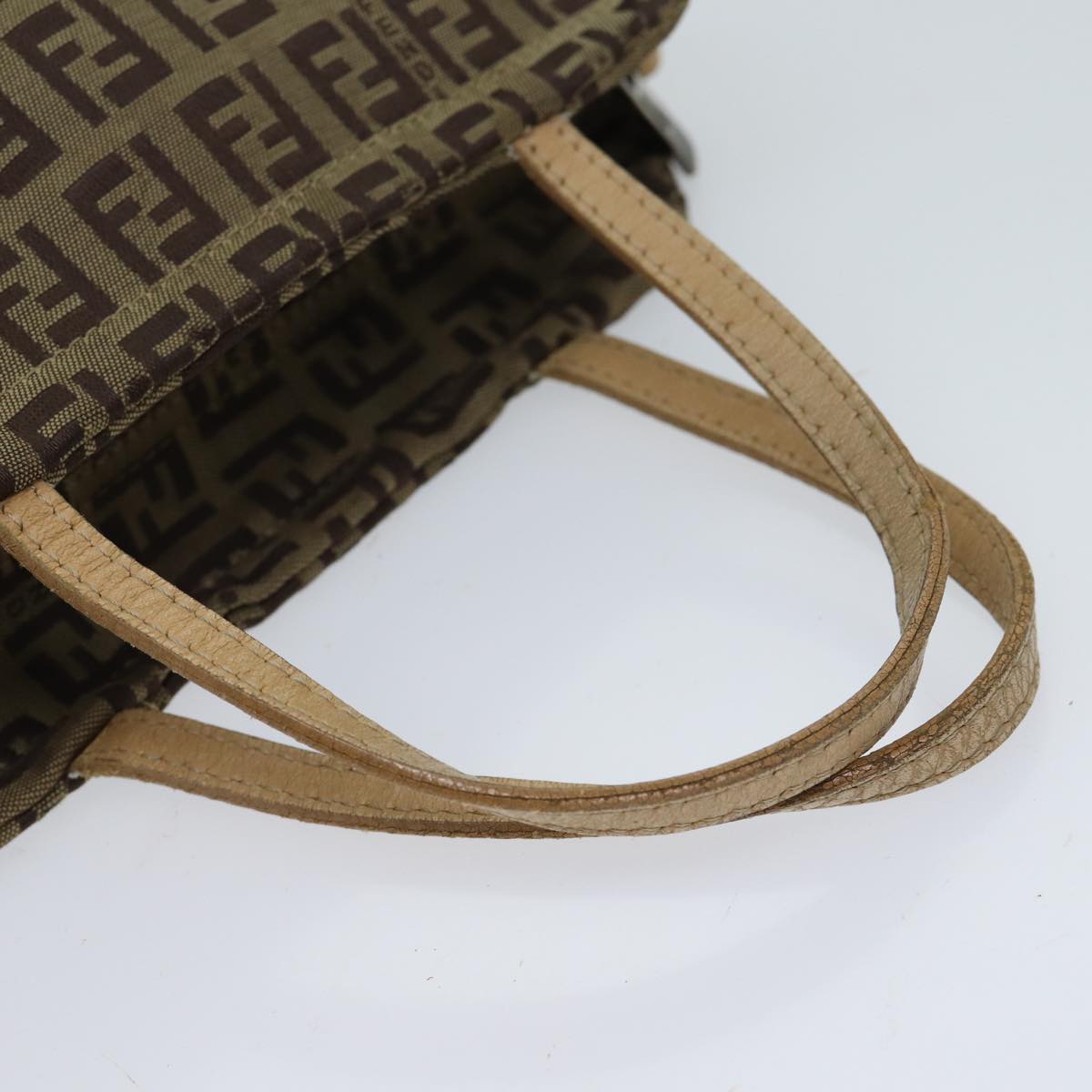 FENDI Zucchino Canvas Hand Bag Beige 71559