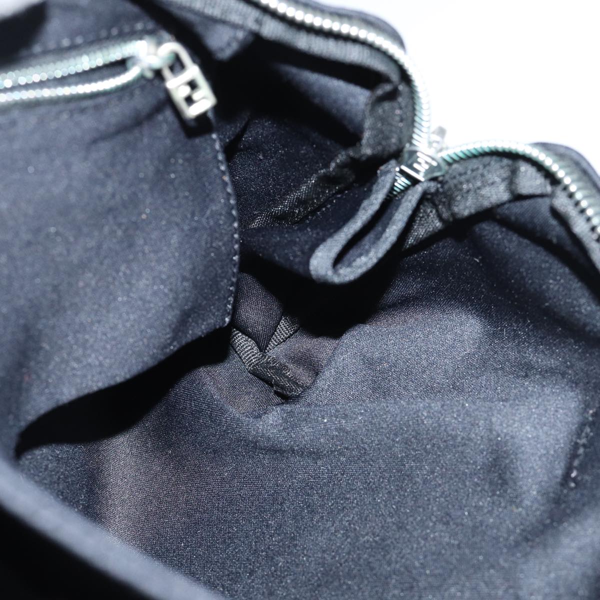 FENDI Hand Bag Nylon Black 71560