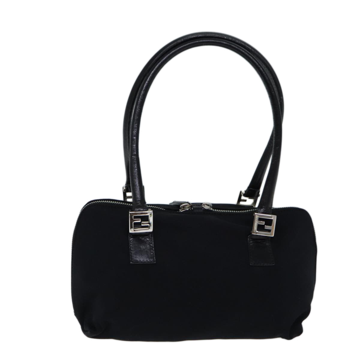FENDI Hand Bag Nylon Black 71560