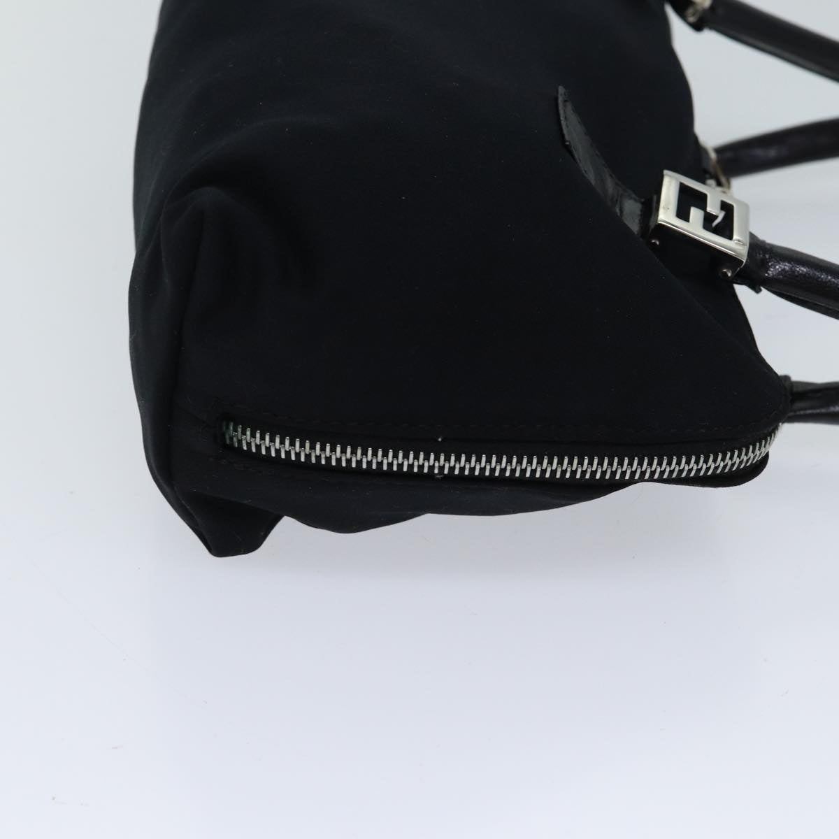 FENDI Hand Bag Nylon Black 71560