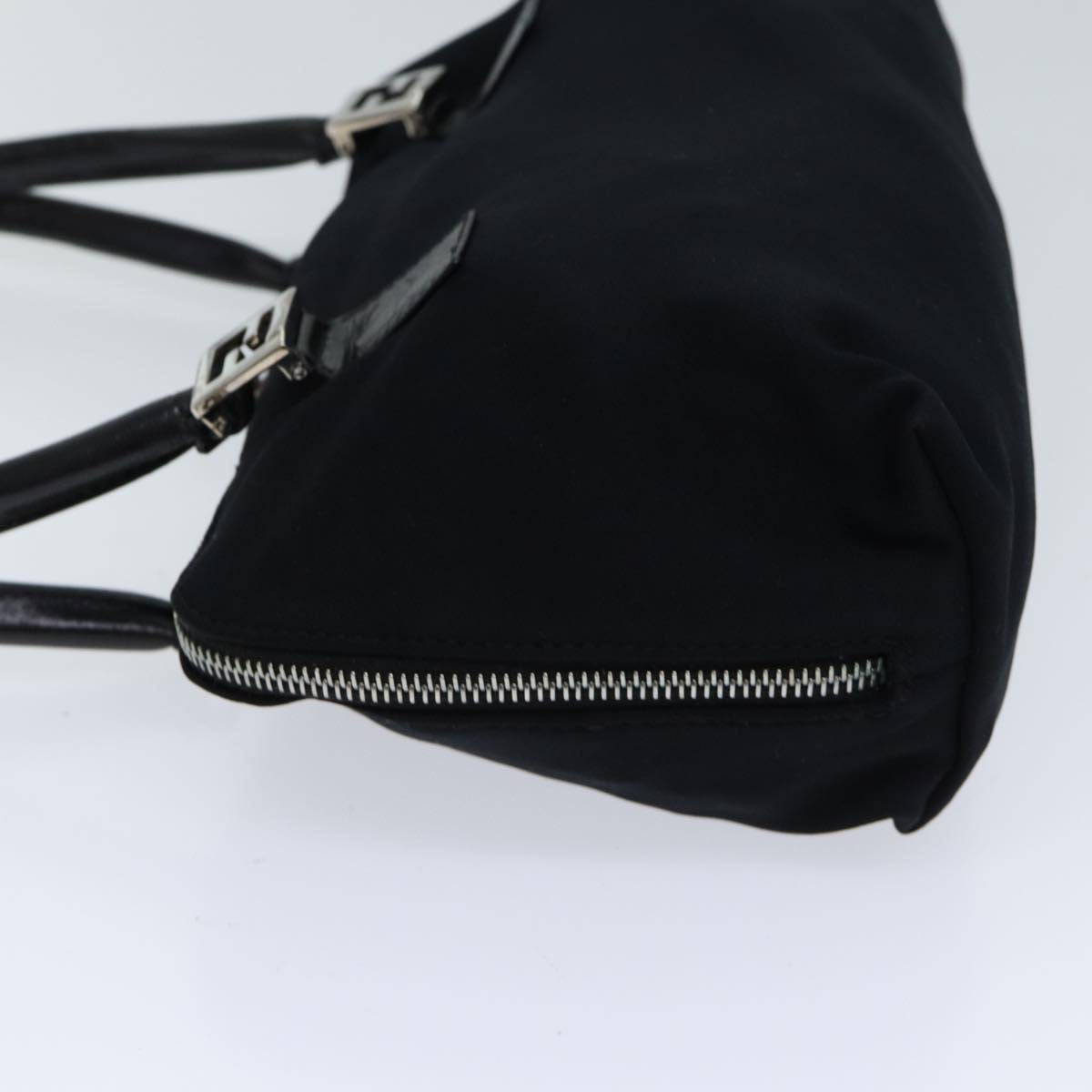 FENDI Hand Bag Nylon Black 71560