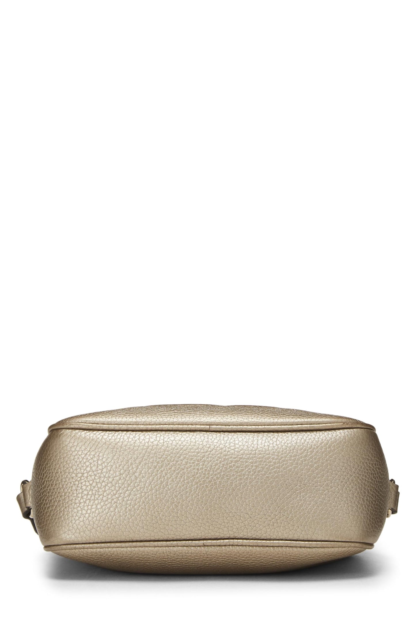 Gucci,  Gold Metallic Grained Leather Soho Disco, Gold
