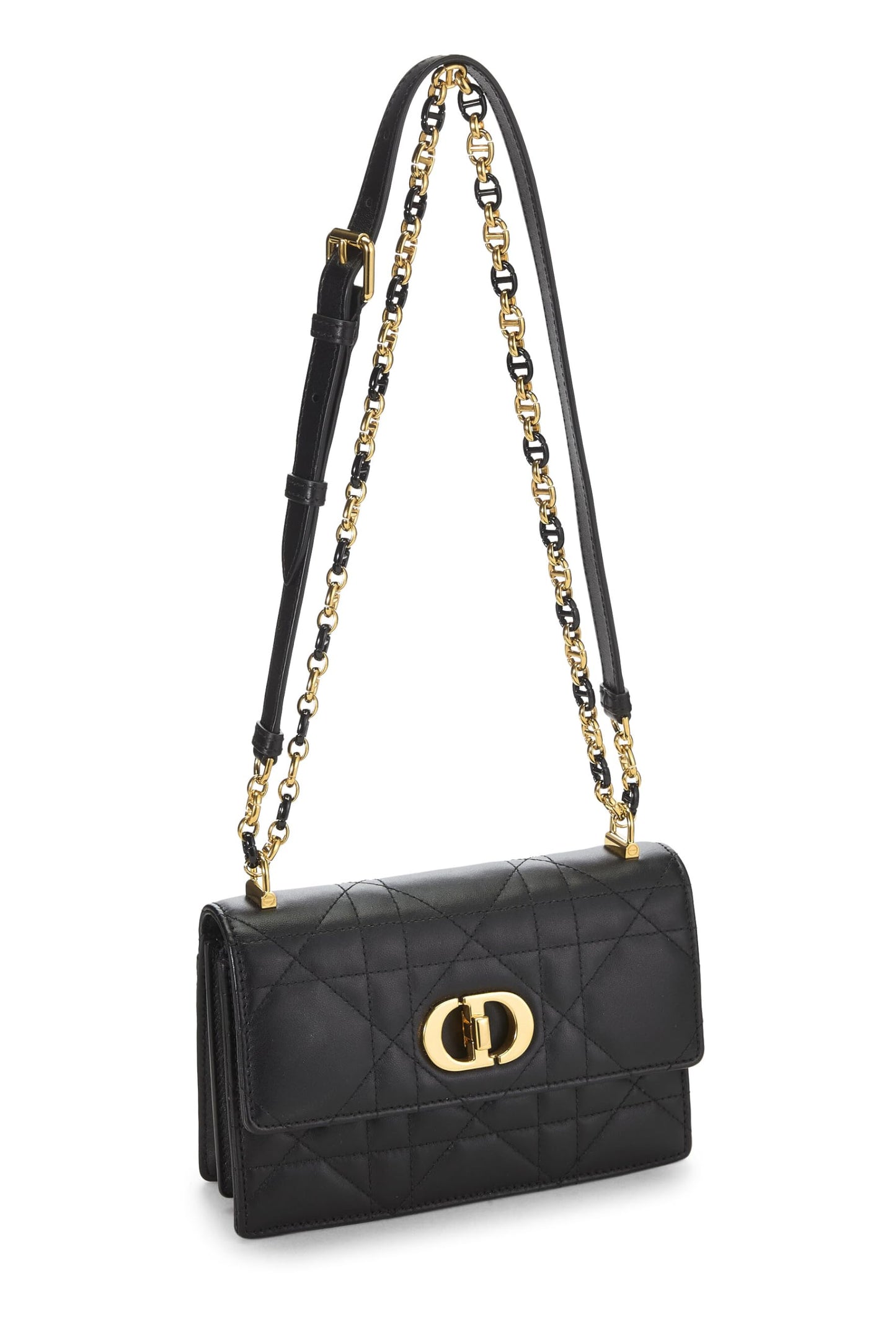 Dior,  Black Cannage Lambskin Miss Caro Bag Mini, Black