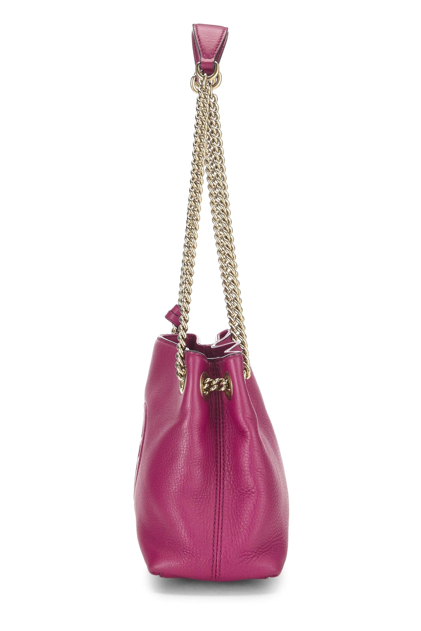 Gucci,  Purple Leather Soho Chain Tote Small, Purple