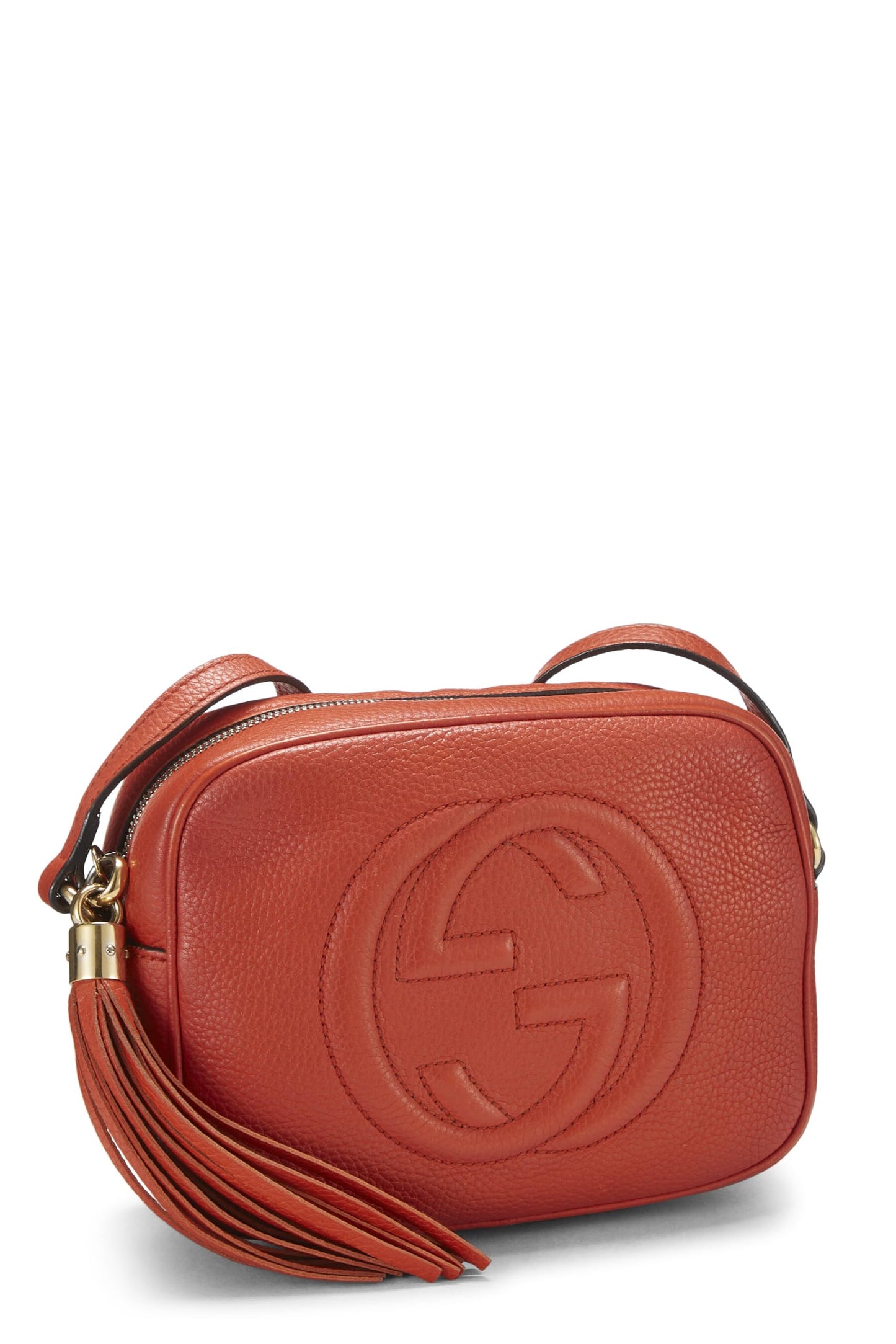 Gucci,  Orange Grained Leather Soho Disco, Orange
