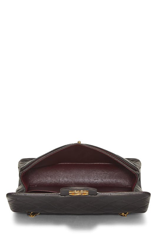 Chanel,  Black Quilted Lambskin Classic Double Flap Small, Black