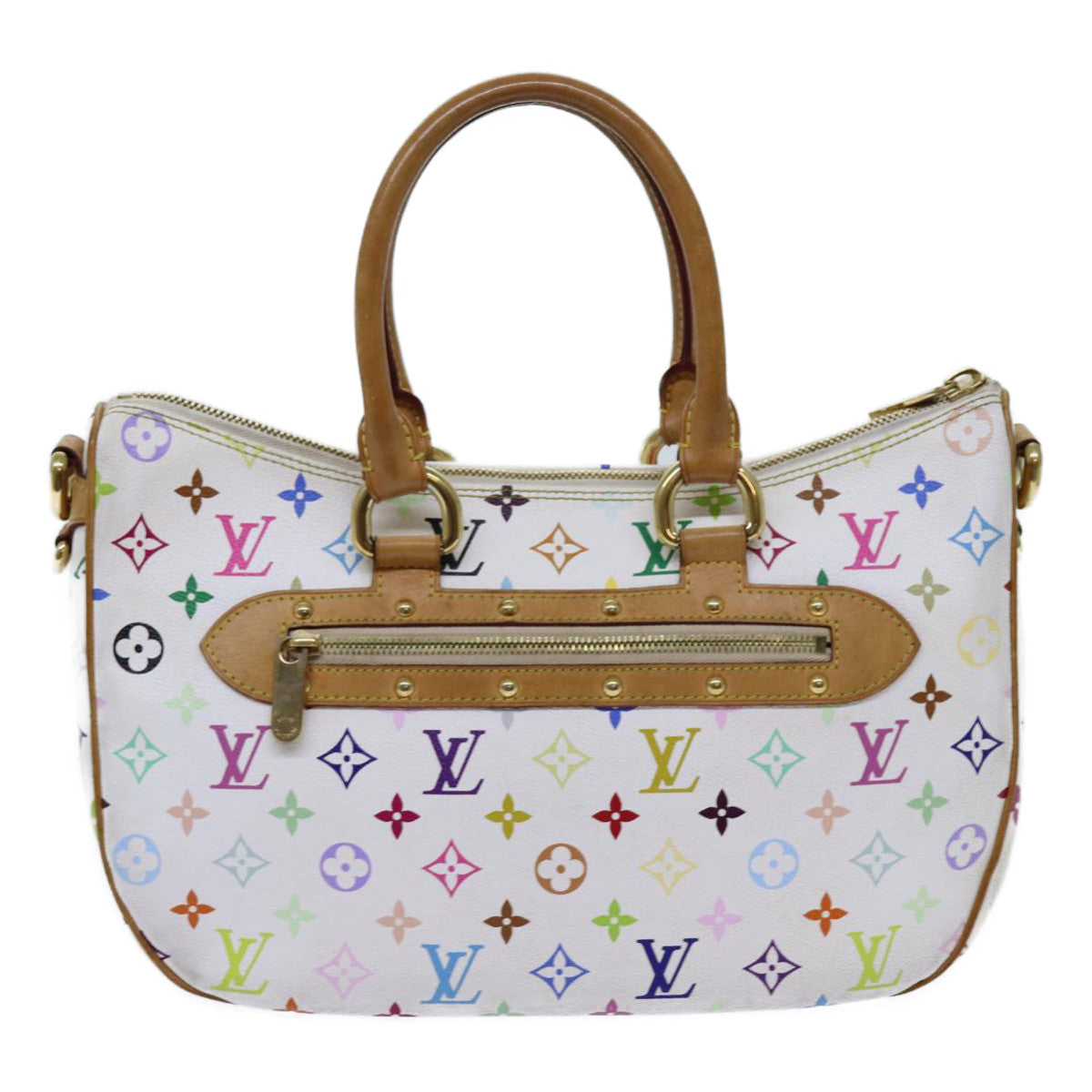 LOUIS VUITTON Monogram Multicolor Rita Hand Bag 2way White M40125 LV 71601