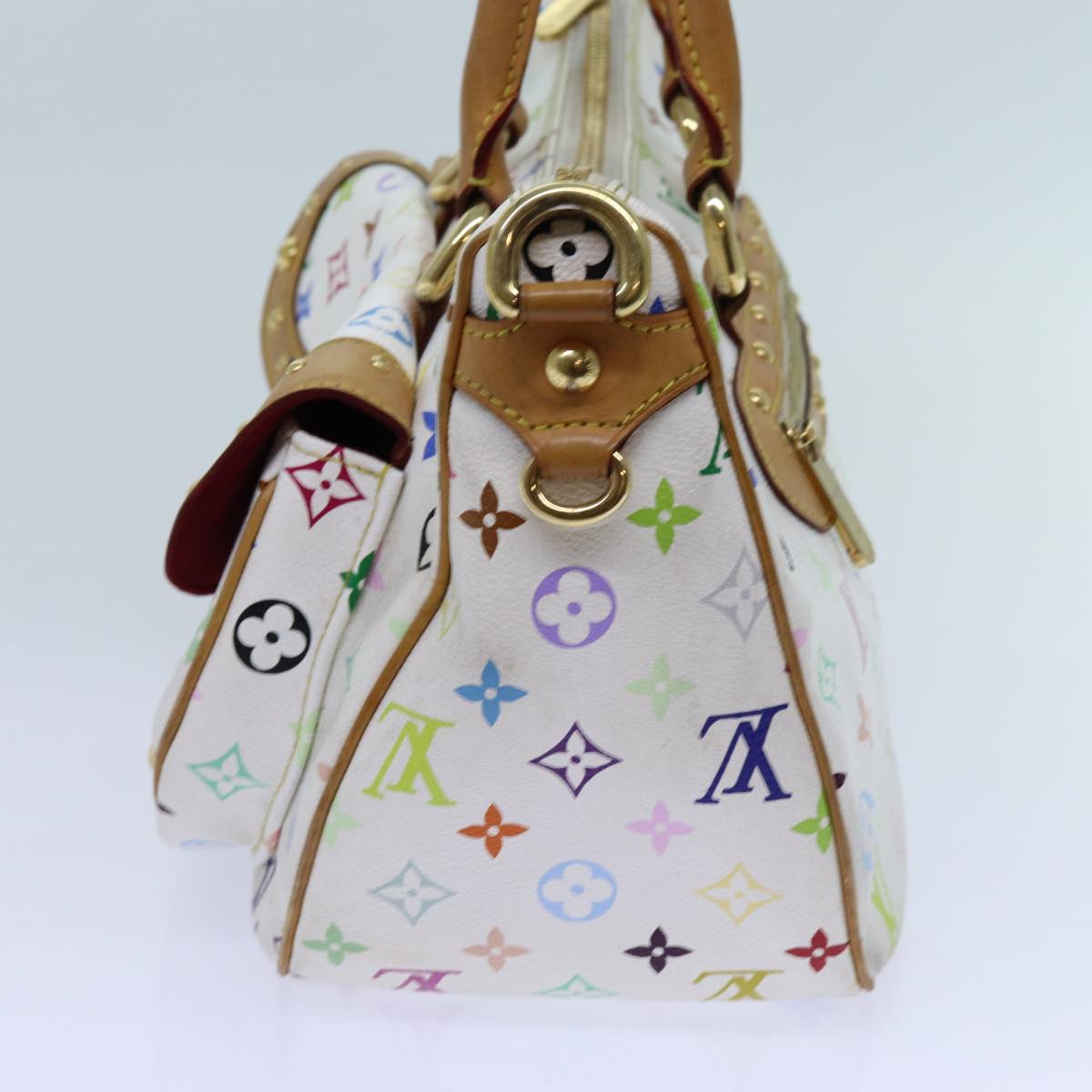 LOUIS VUITTON Monogram Multicolor Rita Hand Bag 2way White M40125 LV 71601