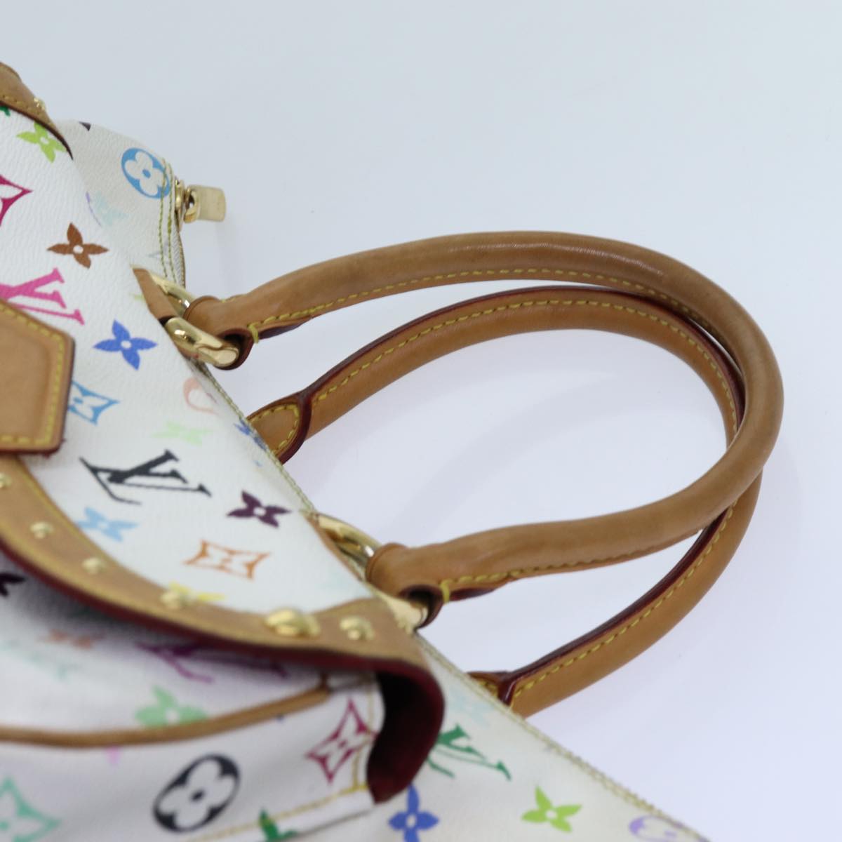 LOUIS VUITTON Monogram Multicolor Rita Hand Bag 2way White M40125 LV 71601