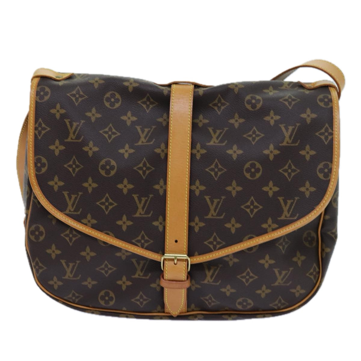 LOUIS VUITTON Monogram Saumur 35 Shoulder Bag M42254 LV 71604A