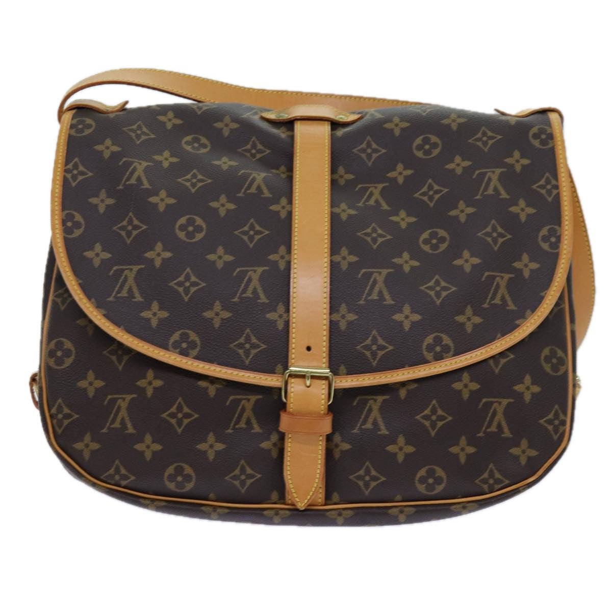 LOUIS VUITTON Monogram Saumur 35 Shoulder Bag M42254 LV 71604A