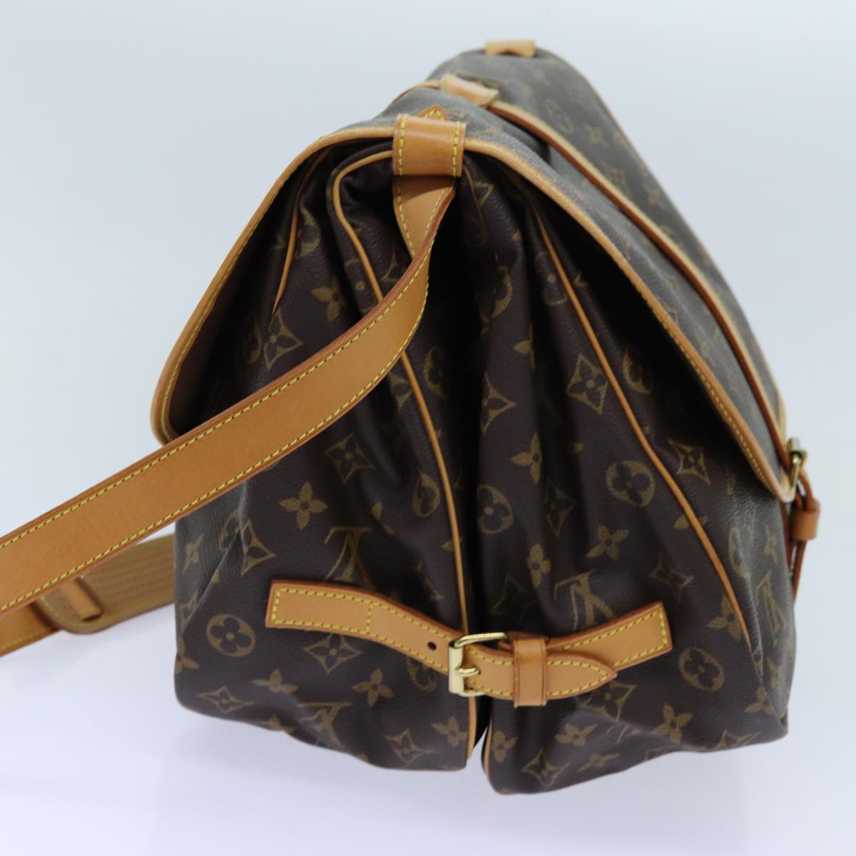 LOUIS VUITTON Monogram Saumur 35 Shoulder Bag M42254 LV 71604A