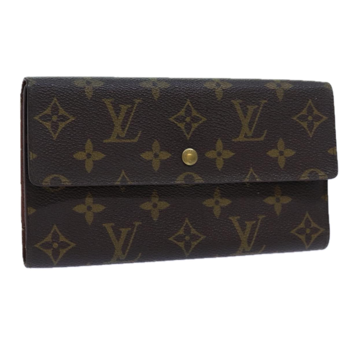 LOUIS VUITTON Monogram Portefeuille International Wallet M61217 LV 71608