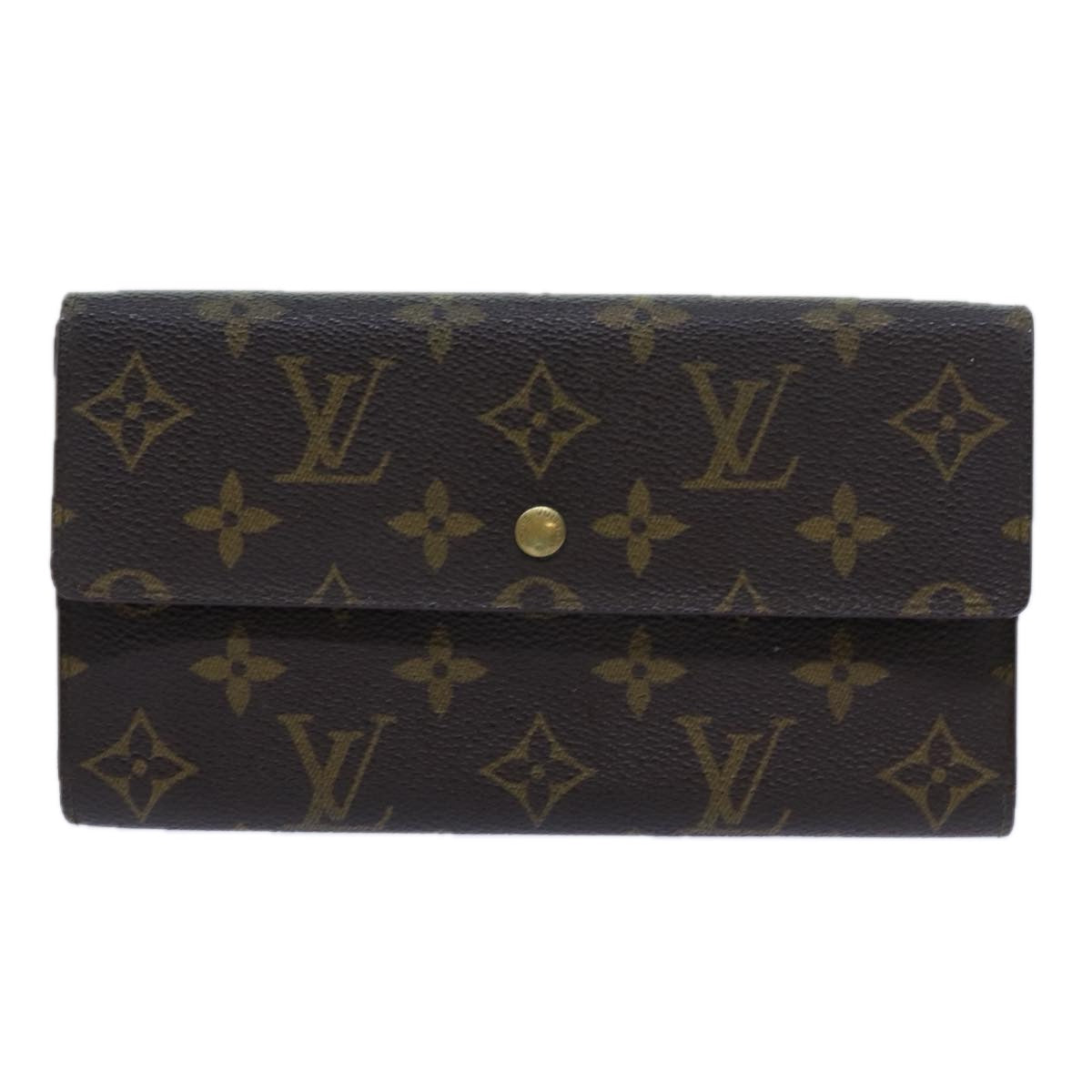 LOUIS VUITTON Monogram Portefeuille International Wallet M61217 LV 71608