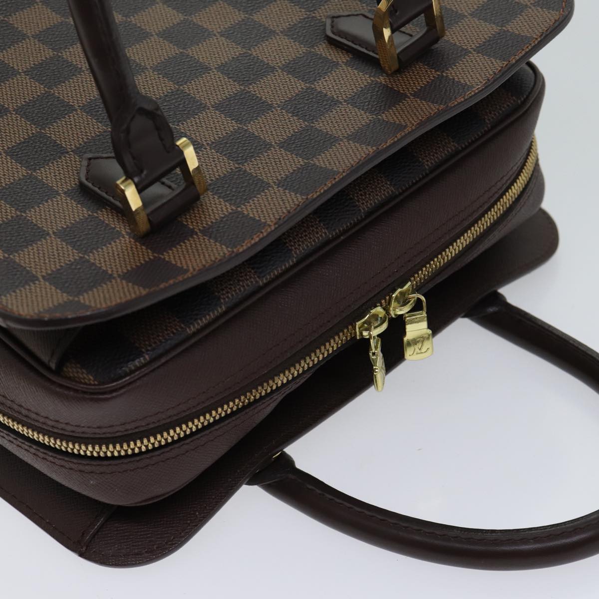 LOUIS VUITTON Damier Ebene Triana Hand Bag N51155 LV 71616