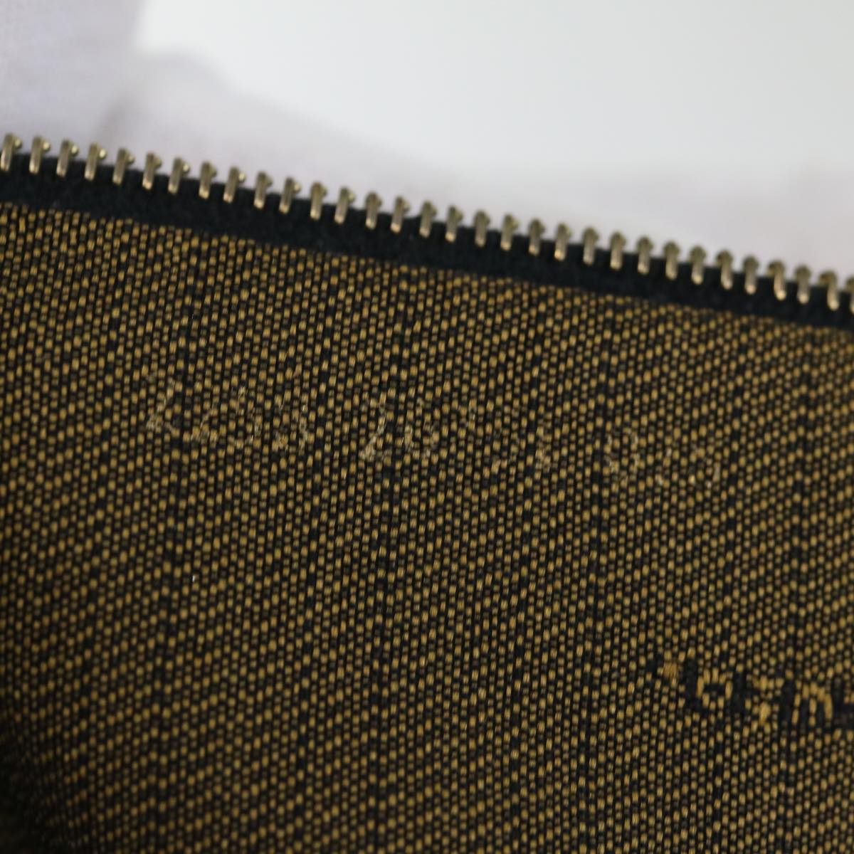 FENDI Zucca Canvas Hand Bag 2way Brown Black 71647