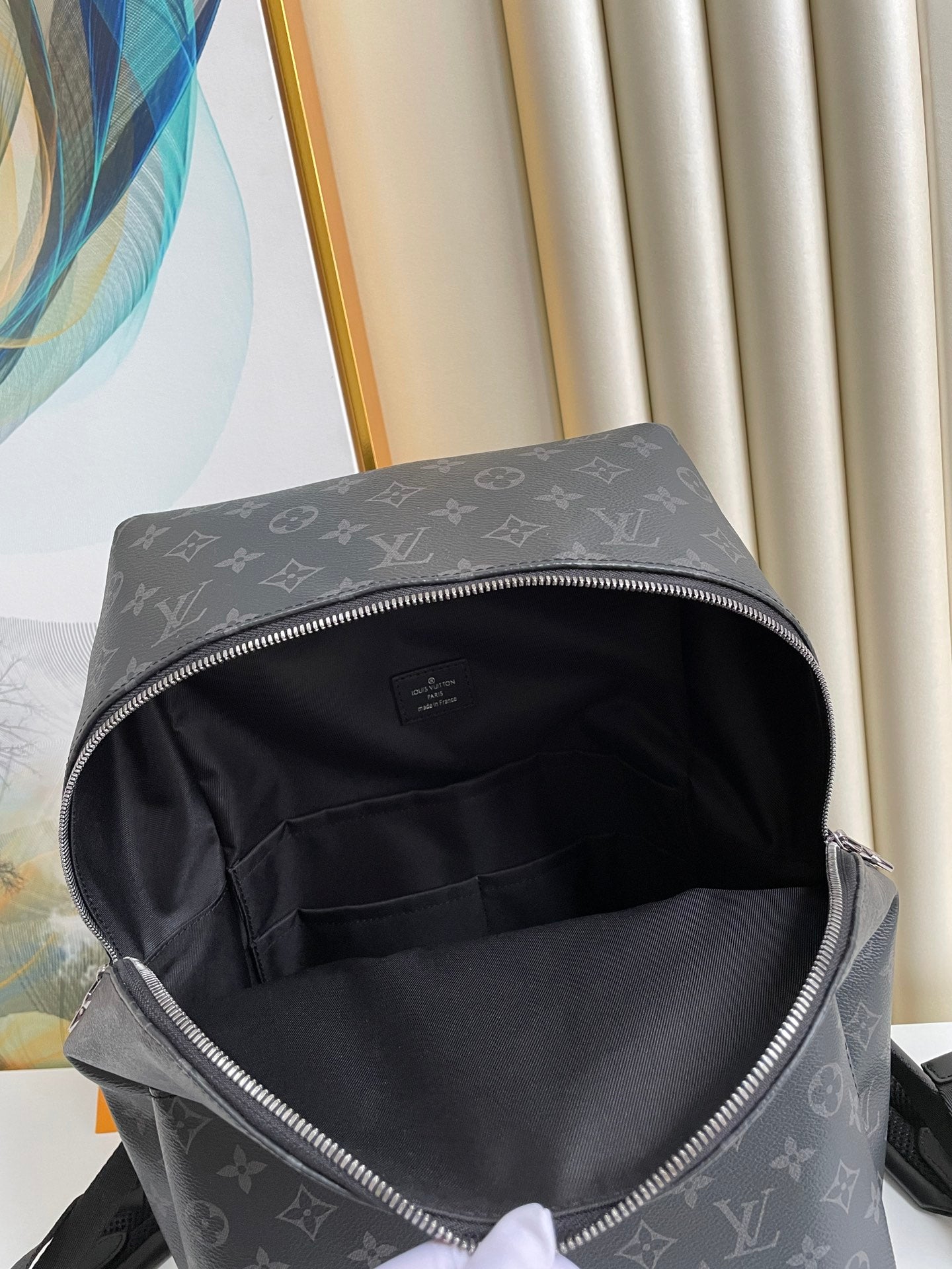 LV GLAMIscovery Backpack PM Monogram Eclipse Canvas For Men, Bags 40cm LV M43186
