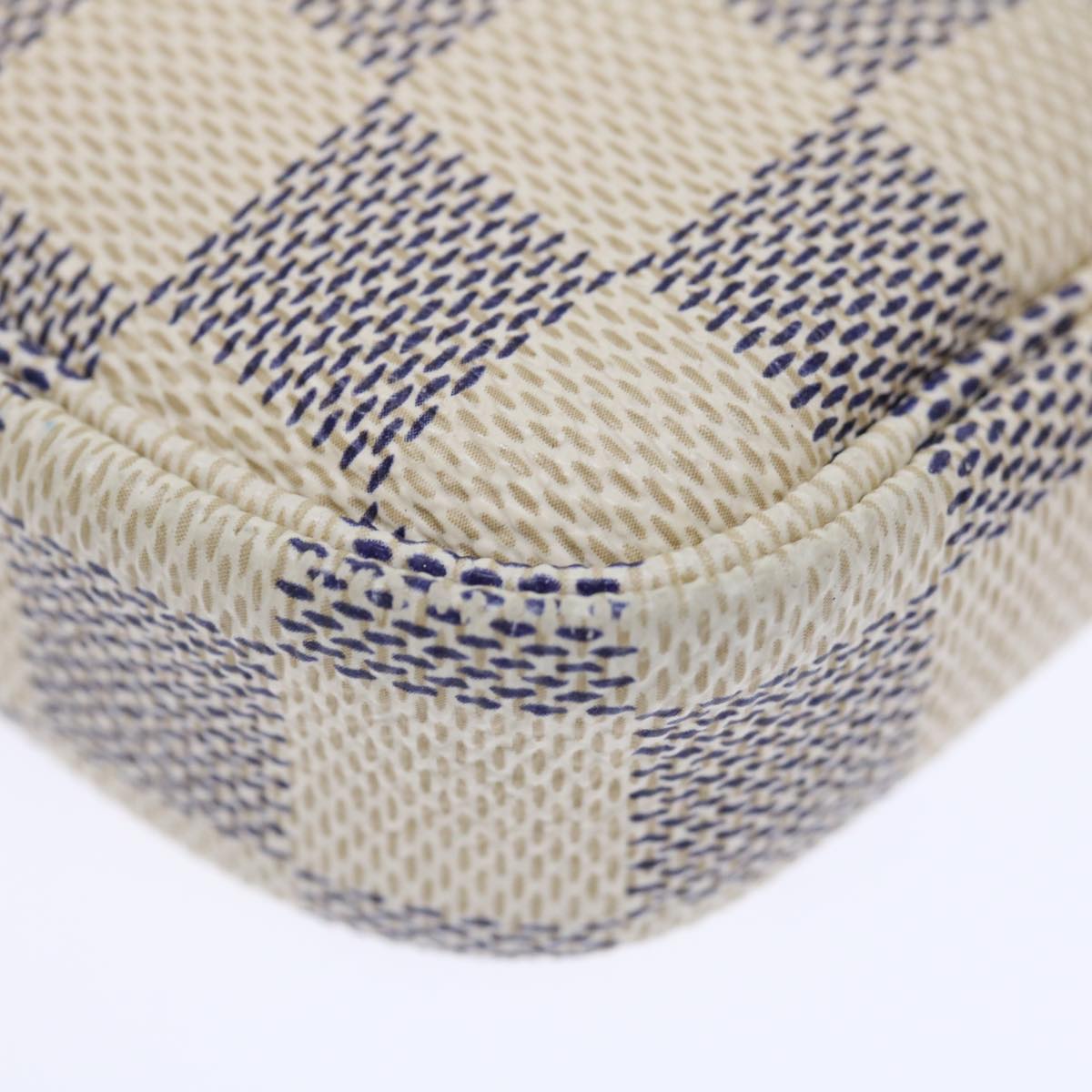 LOUIS VUITTON Damier Azur Mini Pochette Accessoires Pouch N58010 LV 71666