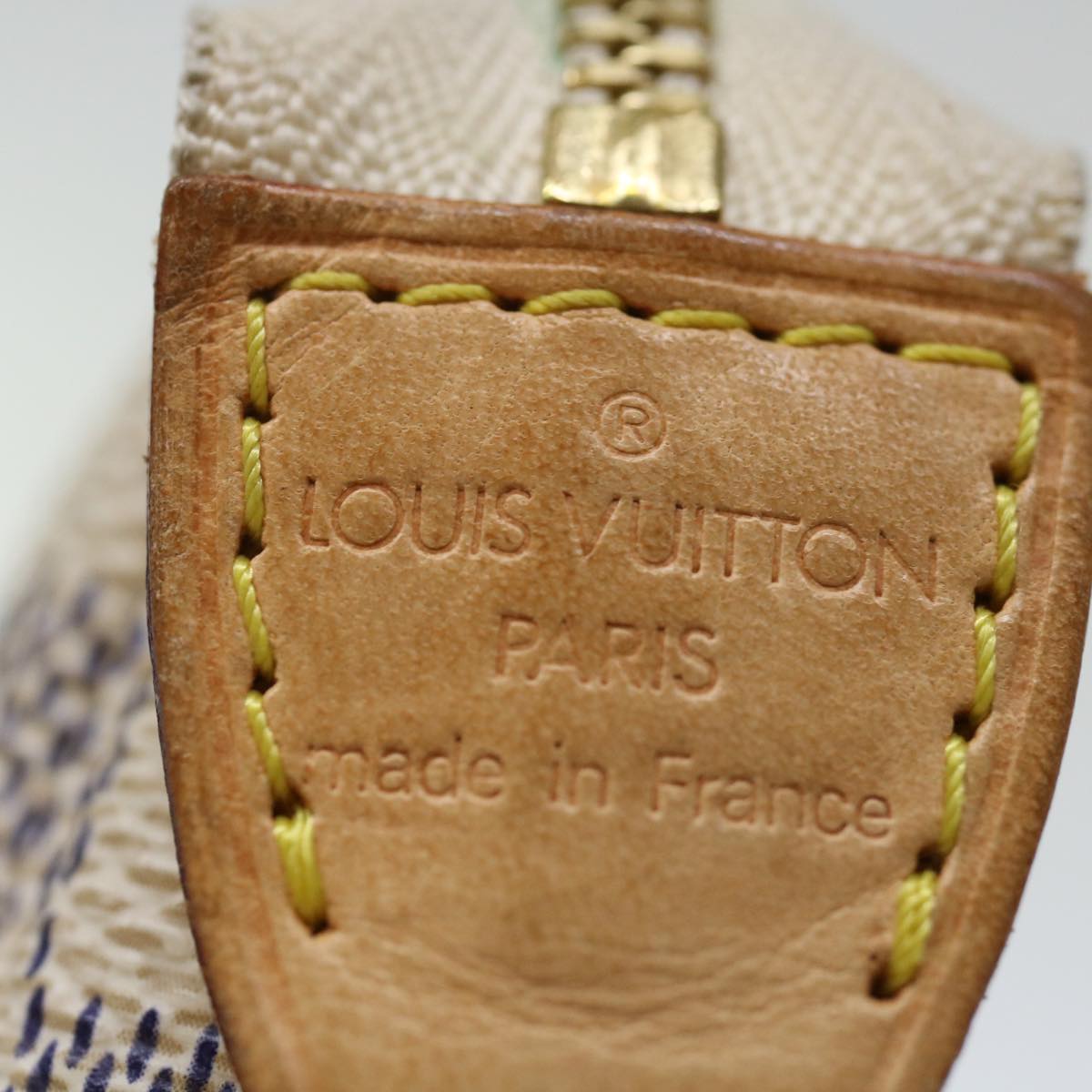 LOUIS VUITTON Damier Azur Mini Pochette Accessoires Pouch N58010 LV 71666