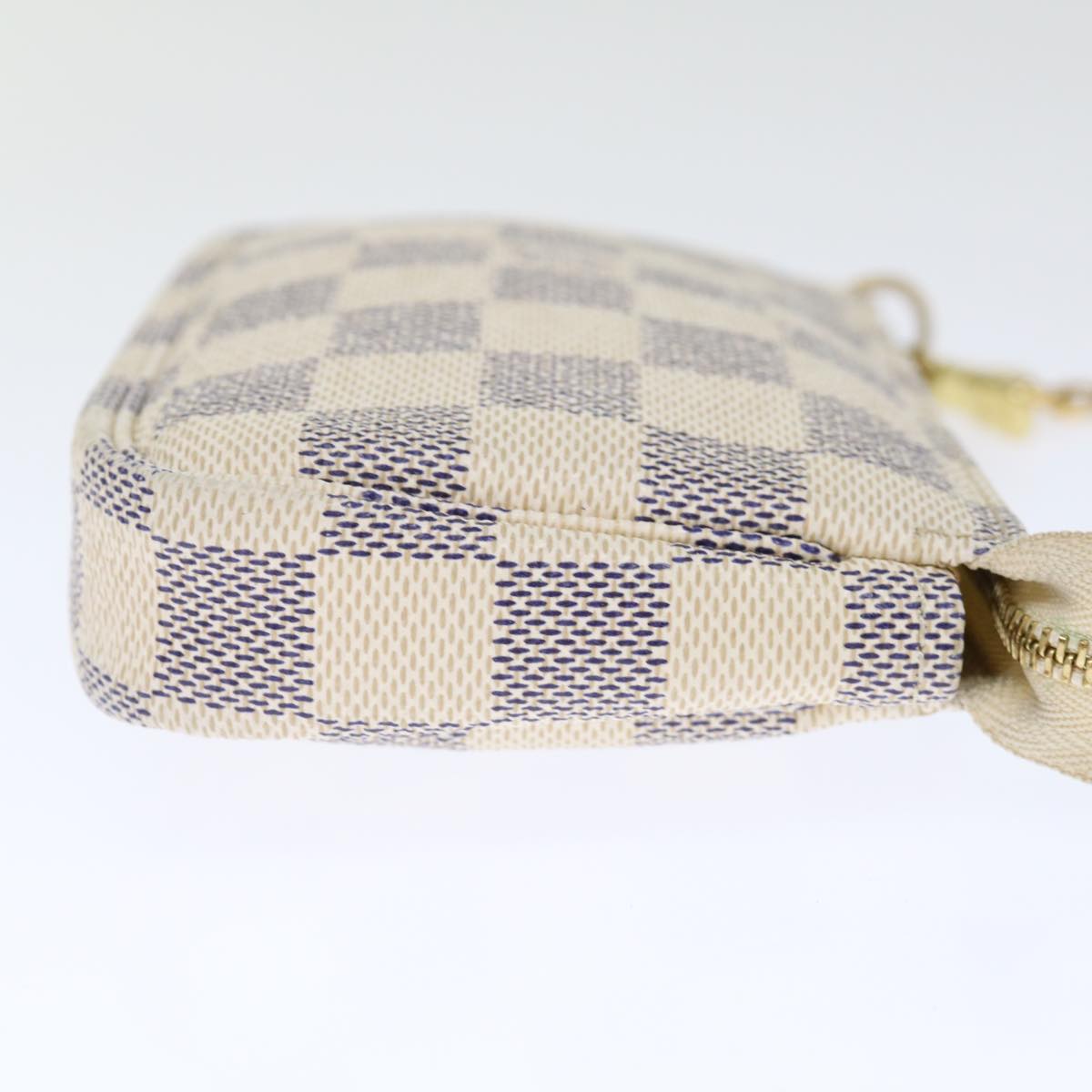 LOUIS VUITTON Damier Azur Mini Pochette Accessoires Pouch N58010 LV 71666